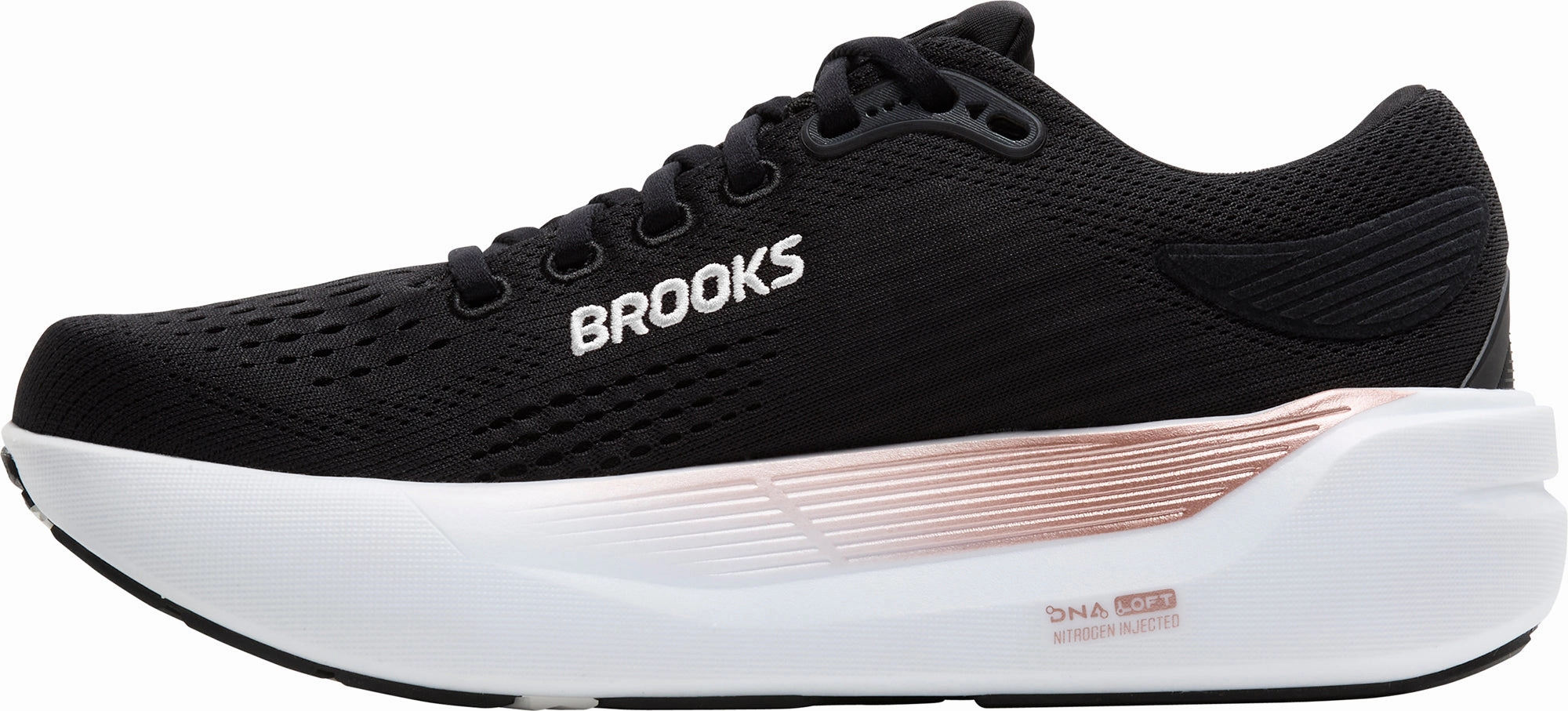 Brooks Ghost Max 3 Womens Running Shoes - Black Auxetic Knit Soft Grip