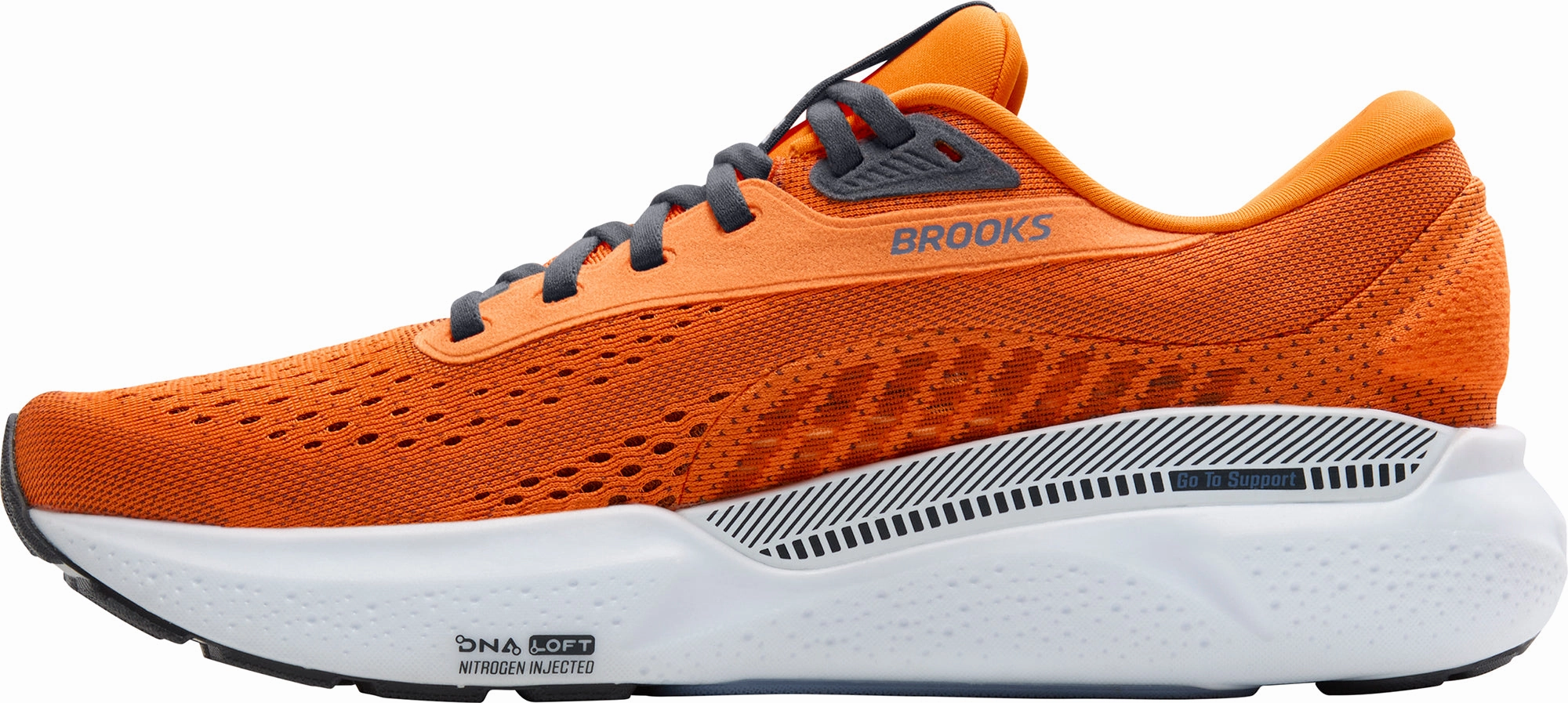 Shock Diffusion Technology Light Motion Brooks Adrenaline GTS 24 Mens Running Shoes - Orange