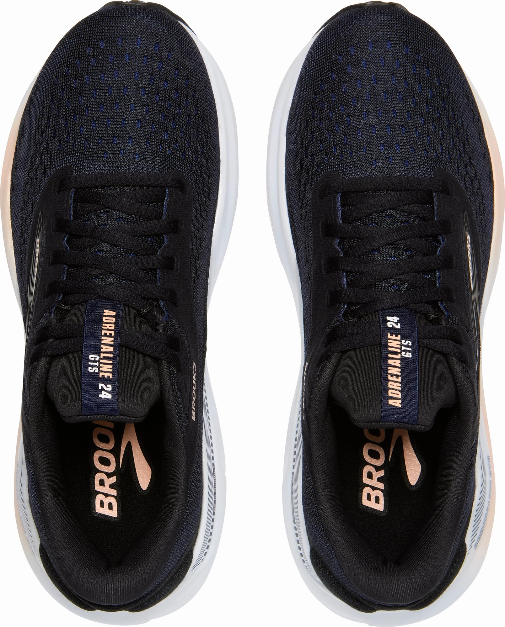 Minimal Stitch Breathable Linings Brooks Adrenaline GTS 24 Womens Running Shoes - Black