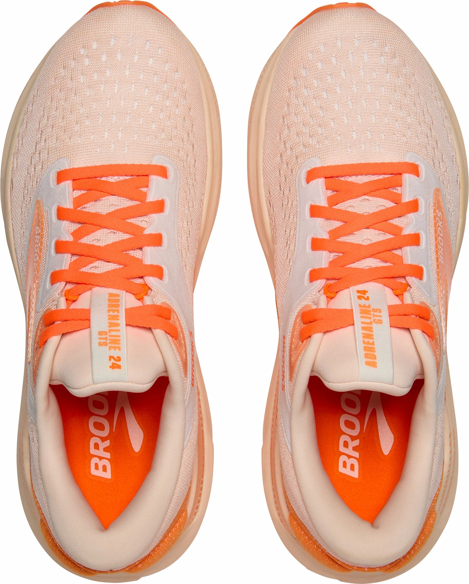 Stretchy Material Comfortable Insole Brooks Adrenaline GTS 24 Womens Running Shoes - Orange