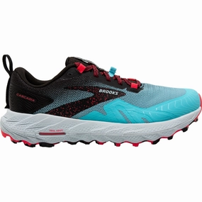 Brooks Cascadia 17 Womens Trail Running Shoes - Blue Orthopedic Friendly Design