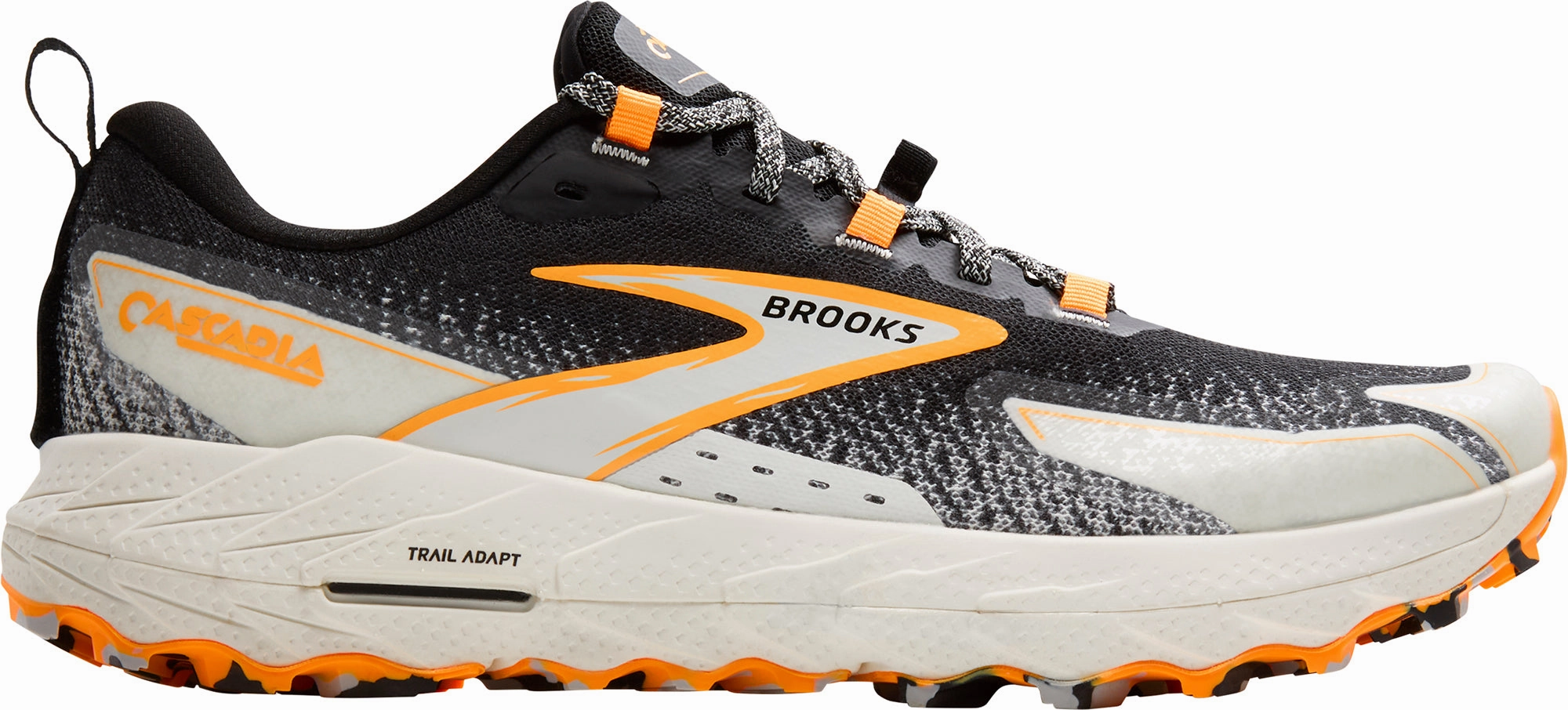 Brooks Cascadia 18 Mens Trail Running Shoes - Black Woven Upper Technology All-around traction