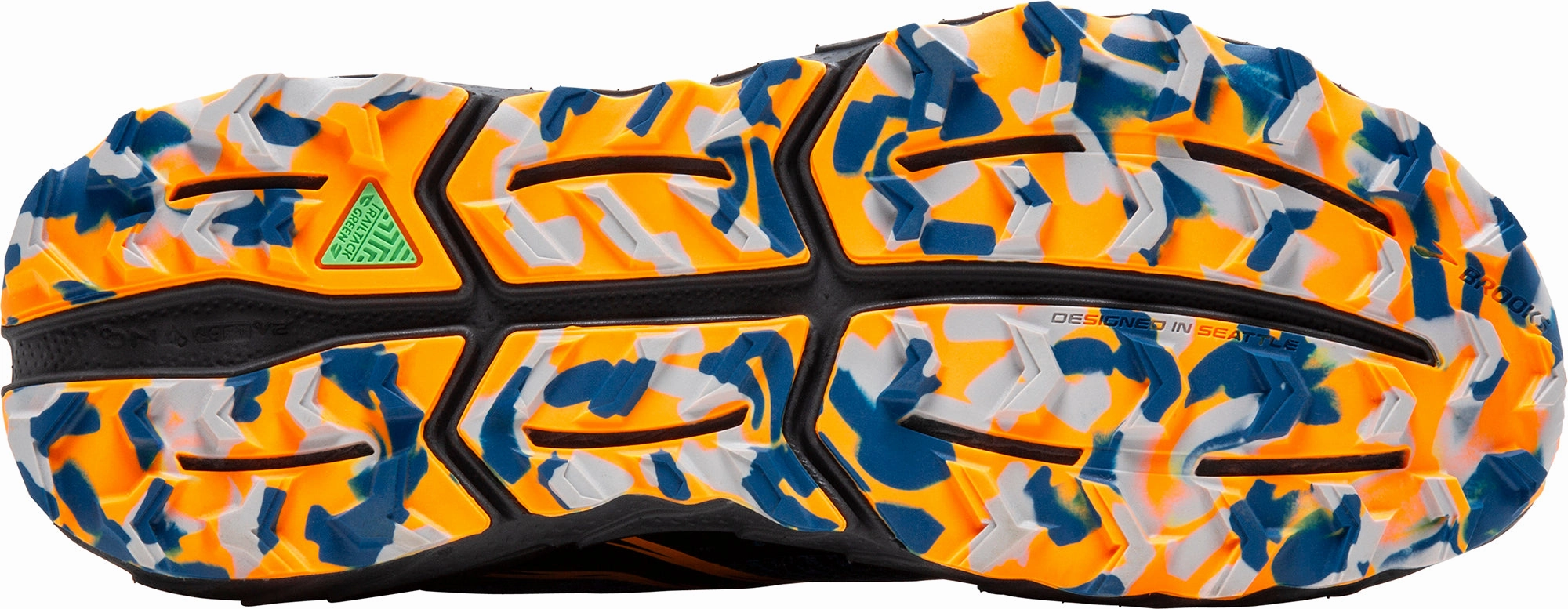 Brooks Cascadia 18 Mens Trail Running Shoes - Blue Mid Top Style