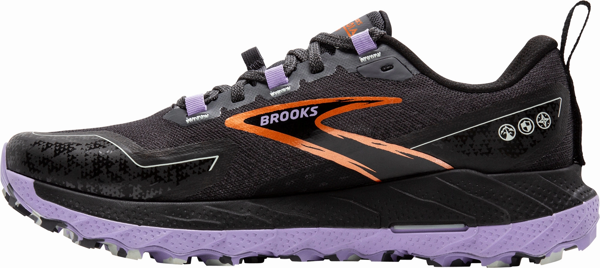 Brooks Cascadia 18 WIDE FIT Womens Trail Running Shoes - Black Built-in comfort Soft Soles
