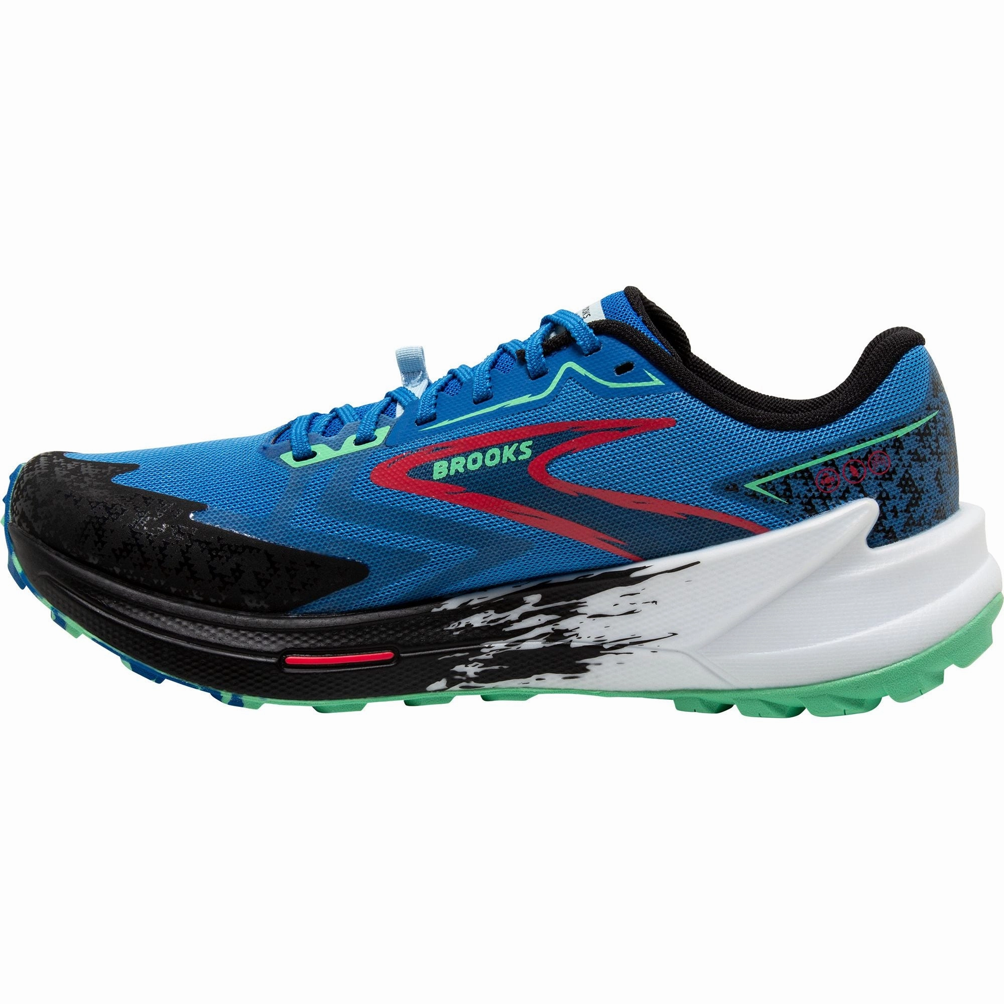All Day Pace Supportive Traction Brooks Catamount 3 Mens Trail Running Shoes - Blue