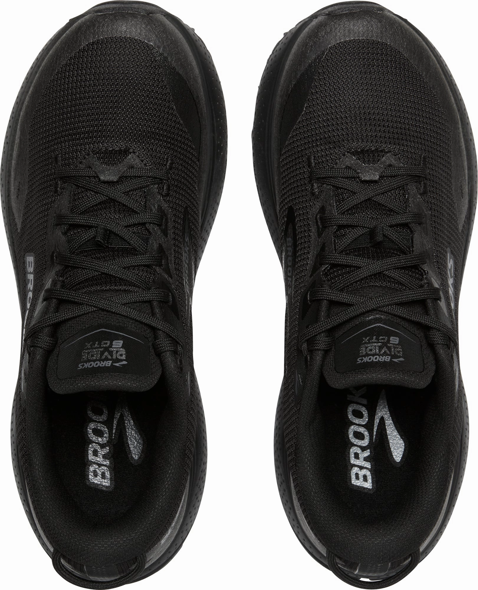 High Elasticity Adaptive Flex Notches Brooks Divide 6 GORE-TEX Mens Trail Running Shoes - Black