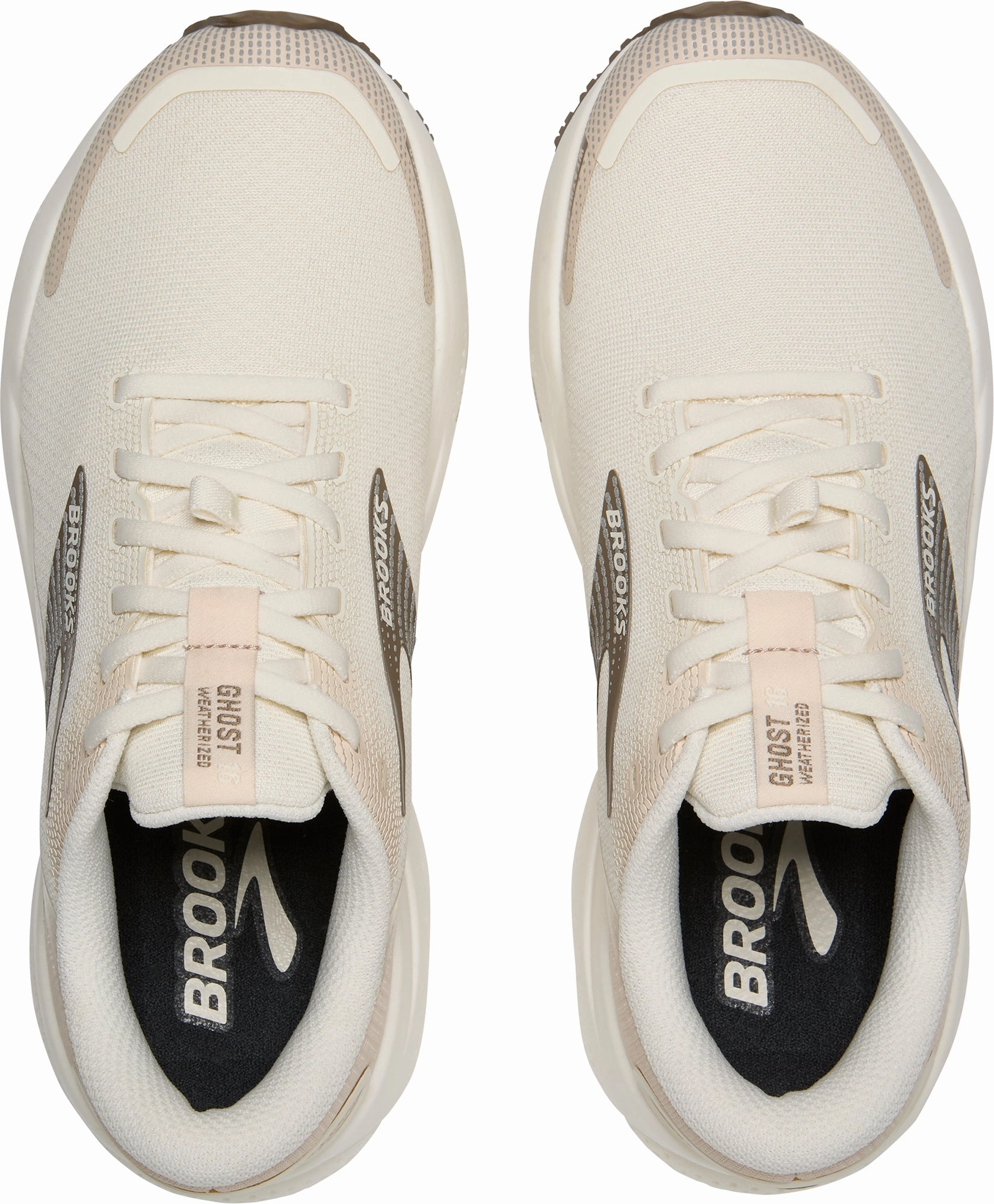 Everyday Sneakers Reactive Cushioning Brooks Ghost 16 Weatherized Womens Running Shoes - Cream