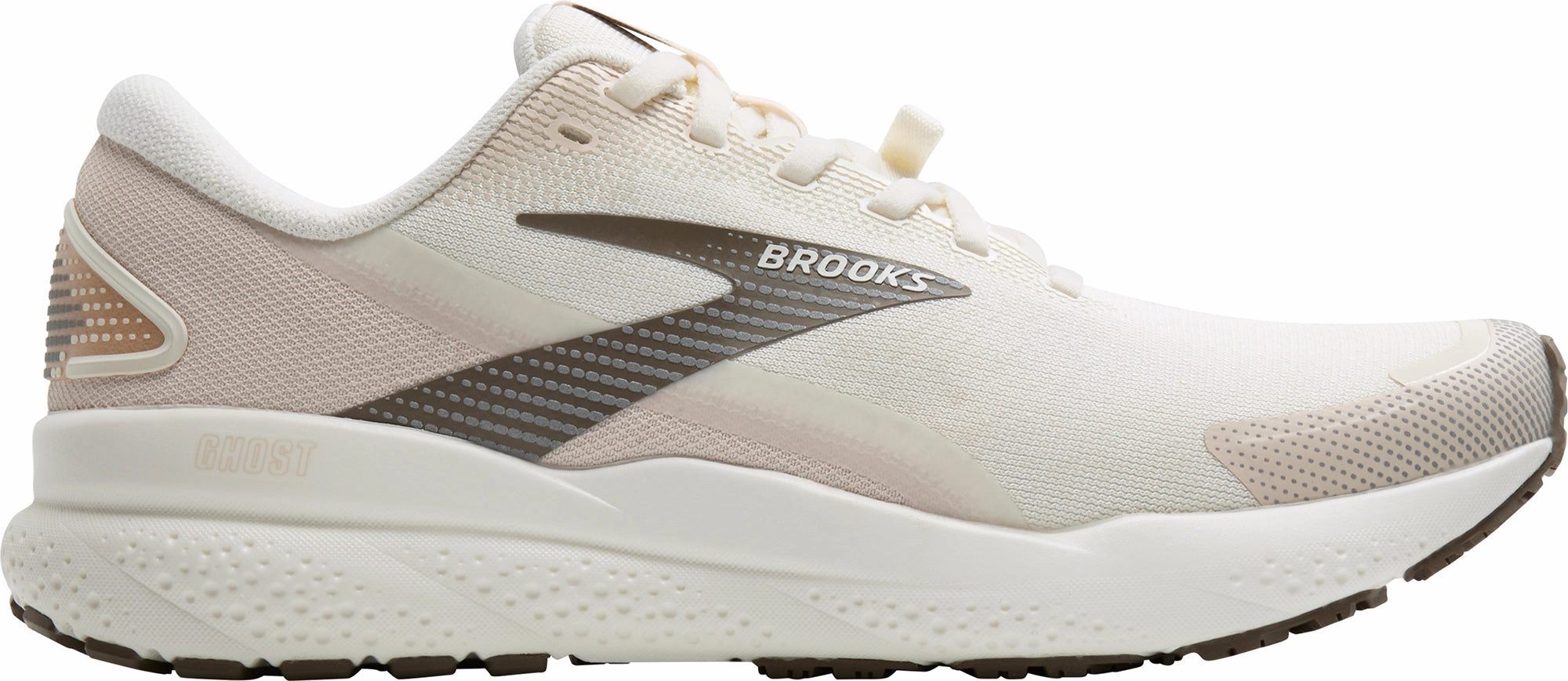 Wide Toe Box Engineering Brooks Ghost 16 Weatherized Womens Running Shoes - Cream