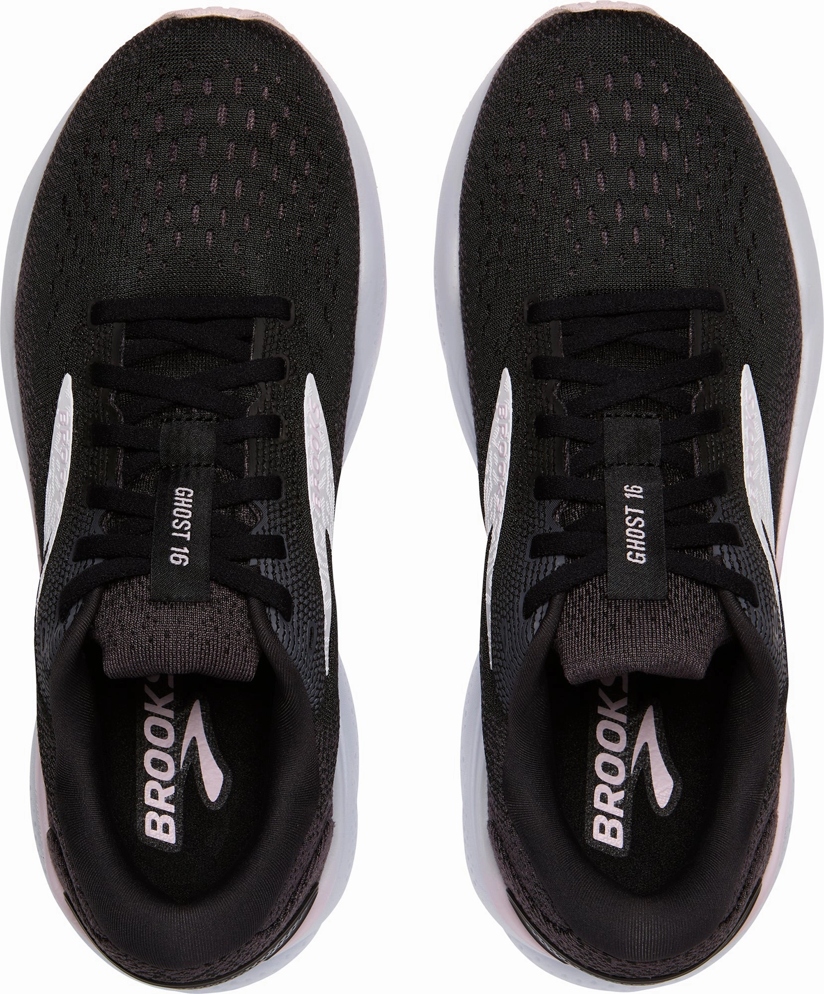 Brooks Ghost 16 Womens Running Shoes - Black Ankle Cushioning