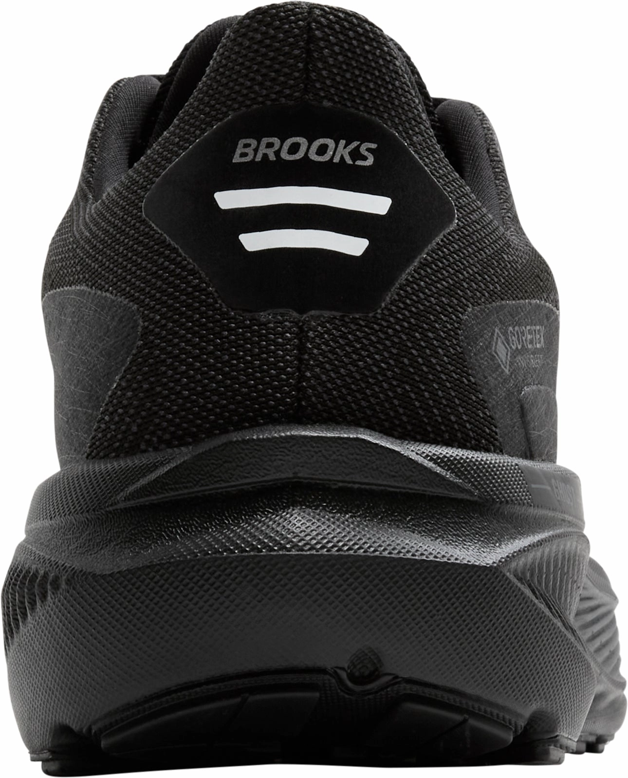 Wear Resistant Outsole Durable Stitching Brooks Ghost 17 GORE-TEX Mens Running Shoes - Black