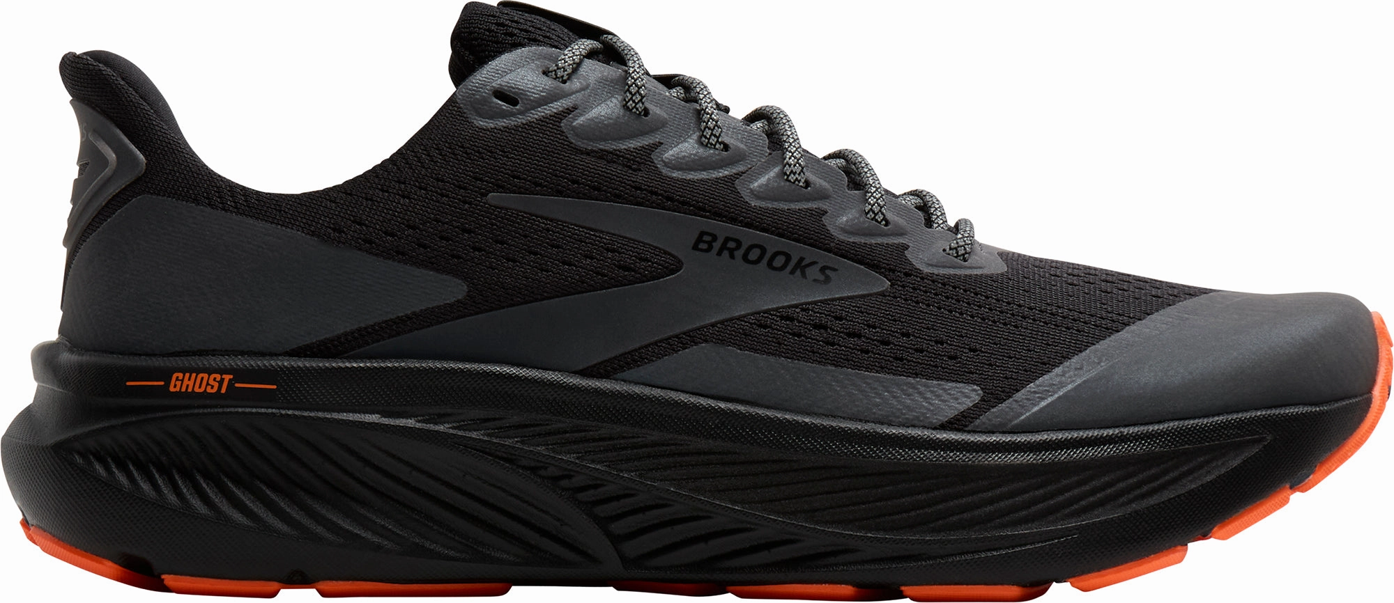 Bold Grip Support Sole Brooks Ghost 17 Mens Running Shoes - Black
