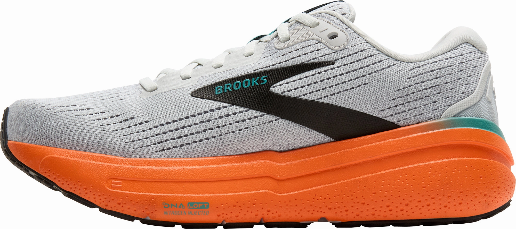 Brooks Ghost Max 2 Mens Running Shoes - Grey Zip Design Foot Fresh