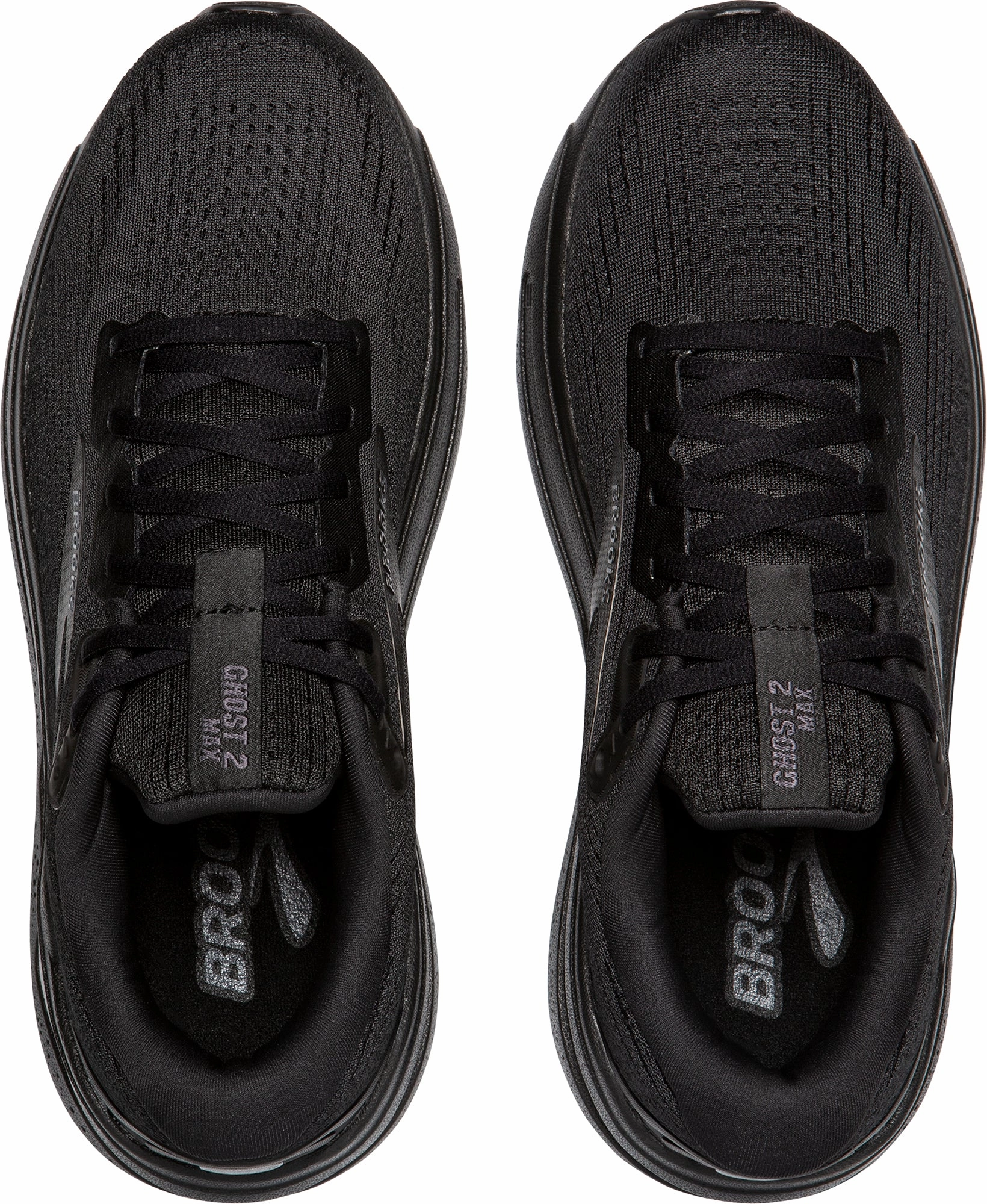 Brooks Ghost Max 2 WIDE FIT (2E) Womens Running Shoes - Black Swift Step Eco Friendly Sole