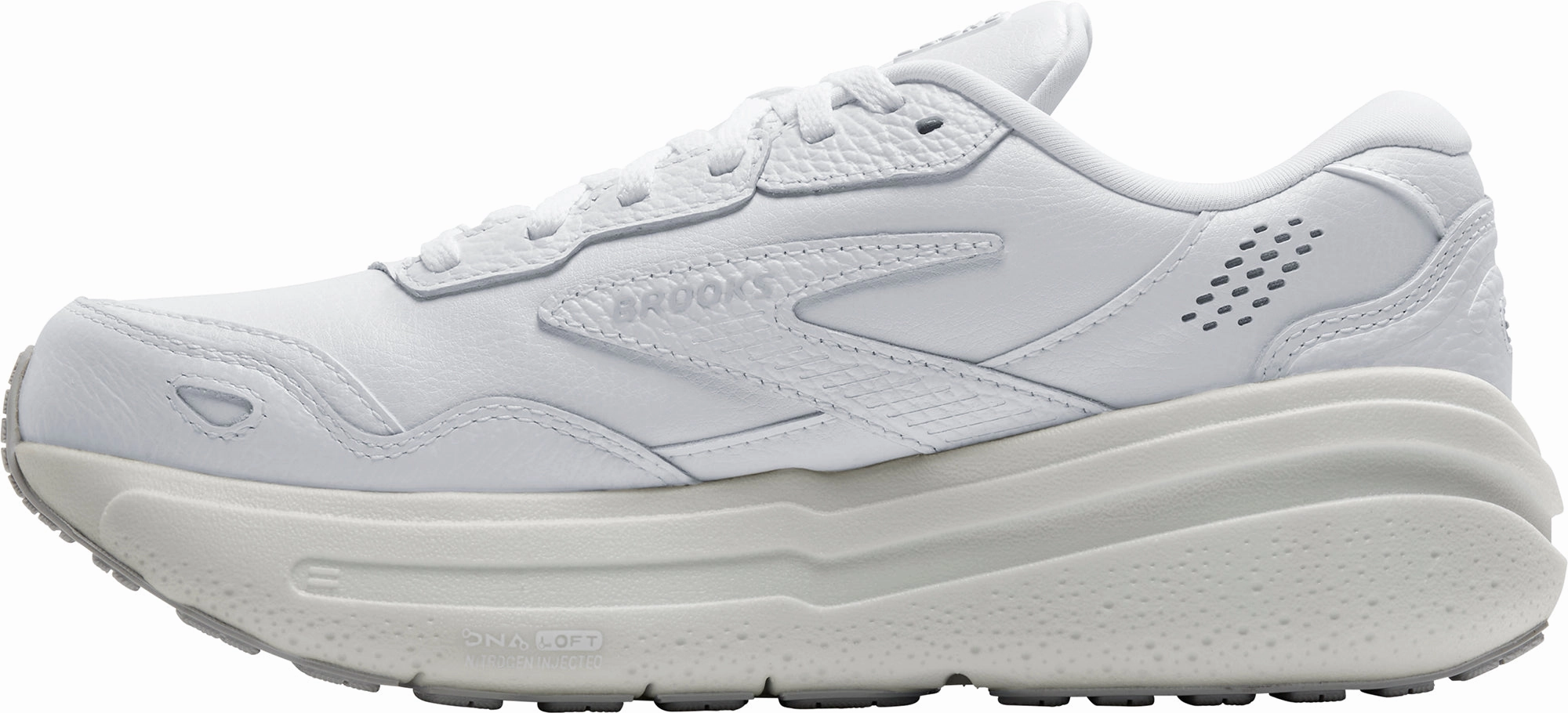 Brooks Ghost Max L Womens Walking Shoes - White Comfort Lining All Day Comfort