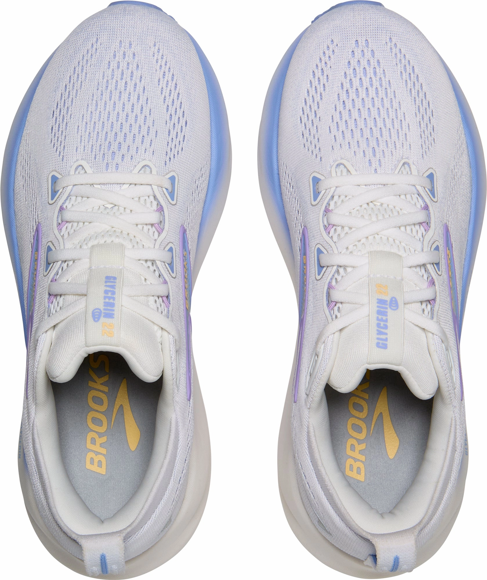 Brooks Glycerin 22 Womens Running Shoes - White Slip Choice Cozy Fit