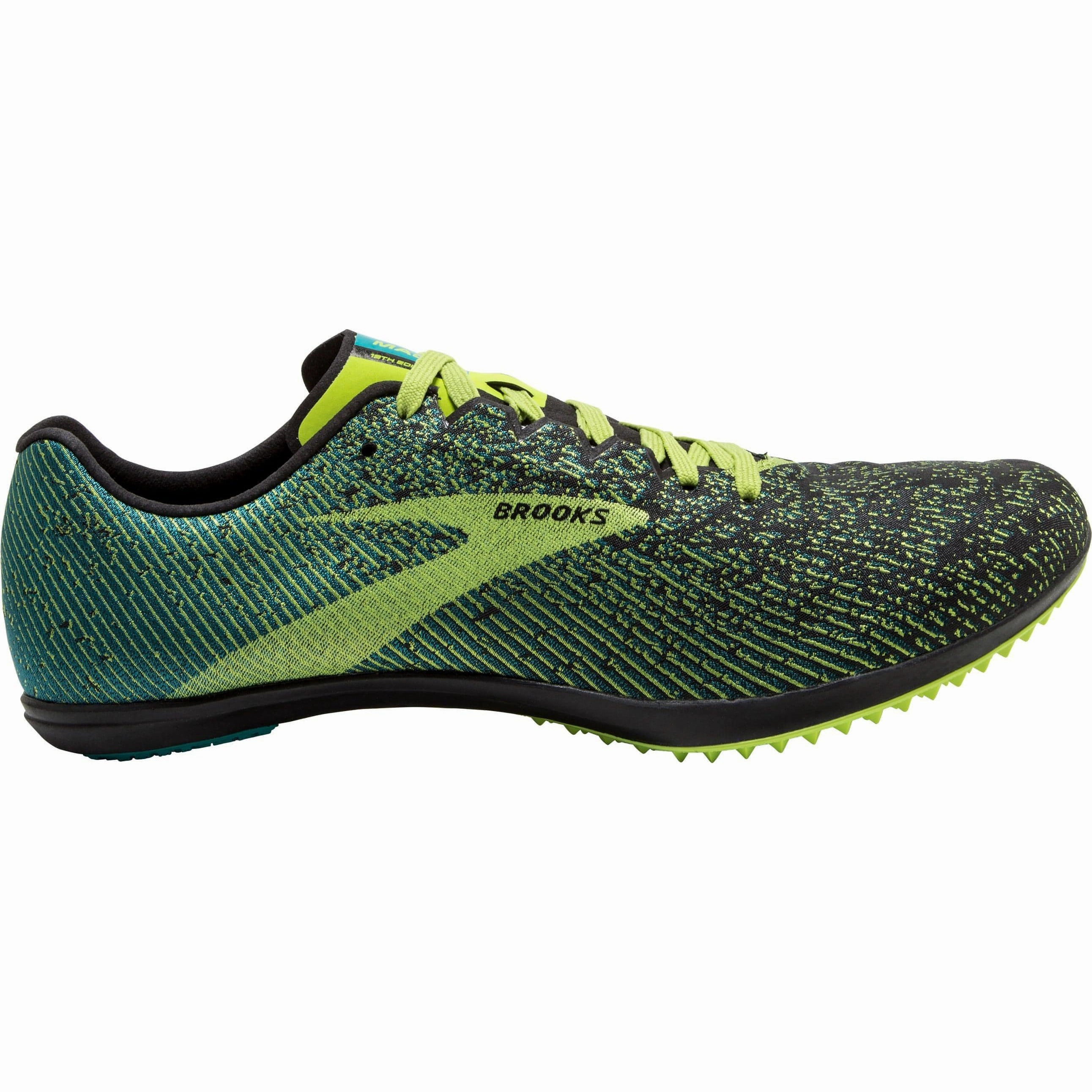 Brooks Mach 19 Spikeless Cross Country Spikes - Green Heel Foam Maximized Flex