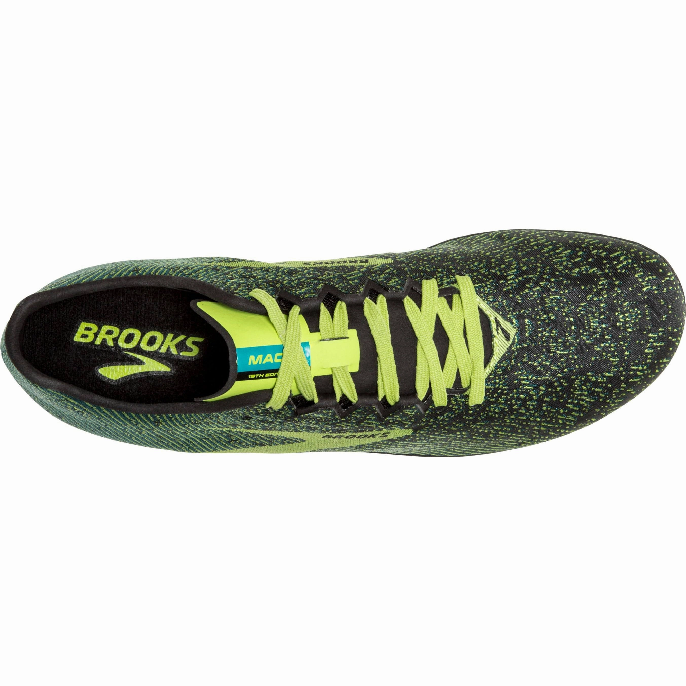 Brooks Mach 19 Spikeless Cross Country Spikes - Green Toe Alignment Moisture control