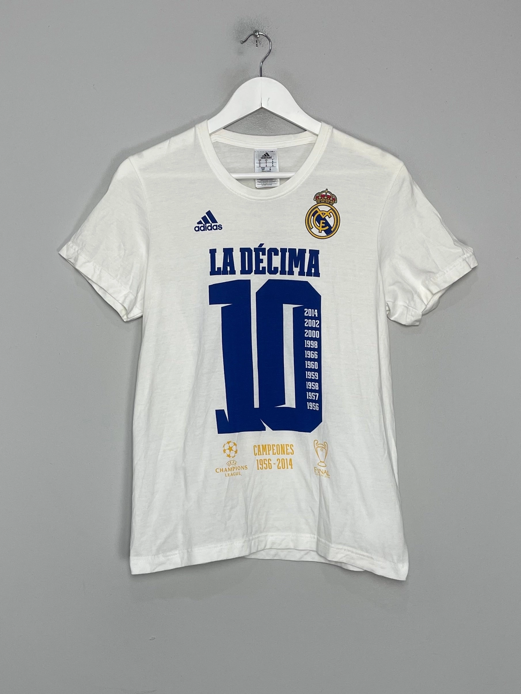 Performance Apparel Breathable Underarm Gussets 2014/15 REAL MADRID 'LA DECIMA' T-SHIRT (S) ADIDAS