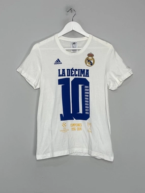 Performance Apparel Breathable Underarm Gussets 2014/15 REAL MADRID 'LA DECIMA' T-SHIRT (S) ADIDAS