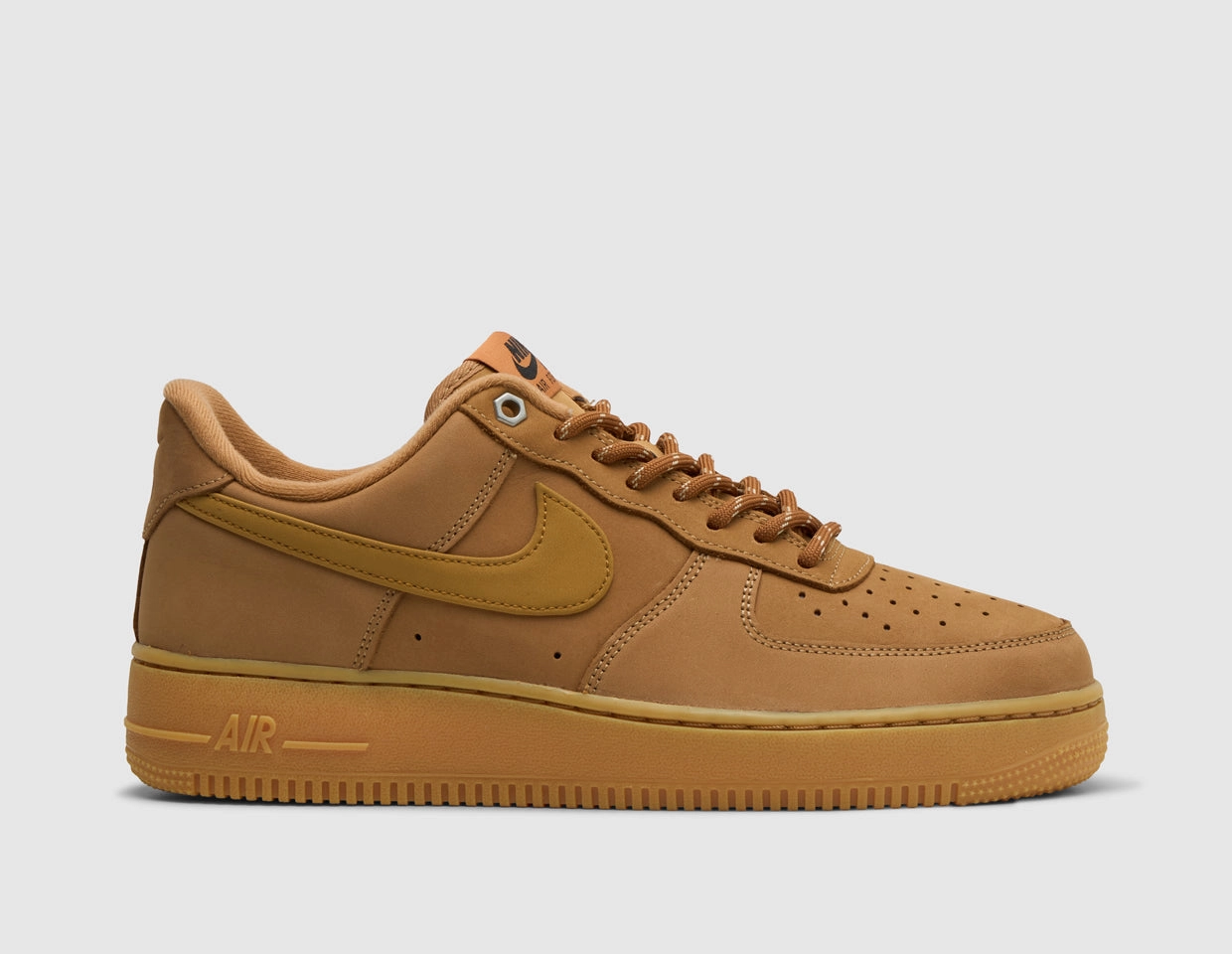 CushionedSole Enhanced Flex Zones Nike Air Force 1 `07 WB Flax / Gum Light Brown - Black