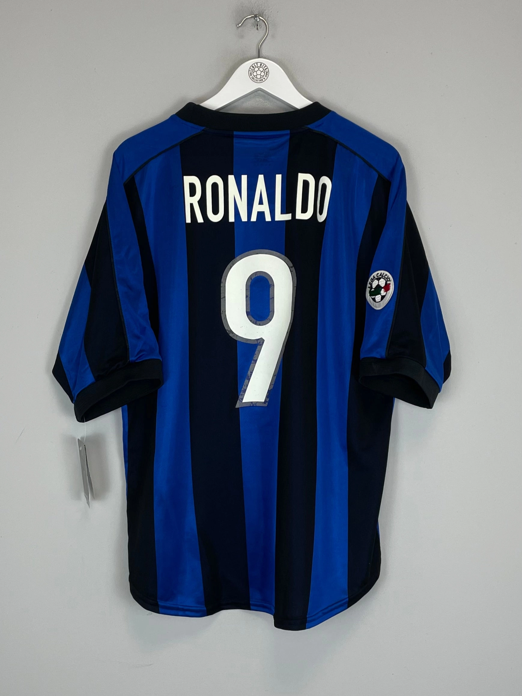 2000/01 INTER MILAN RONALDO #9 *BNWT* HOME SHIRT (L) NIKE Easy Flow