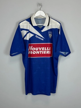 1995/96 SC BASTIA #23 HOME SHIRT (L) REEBOK Ultraviolet Protection Fabric Energy Gear