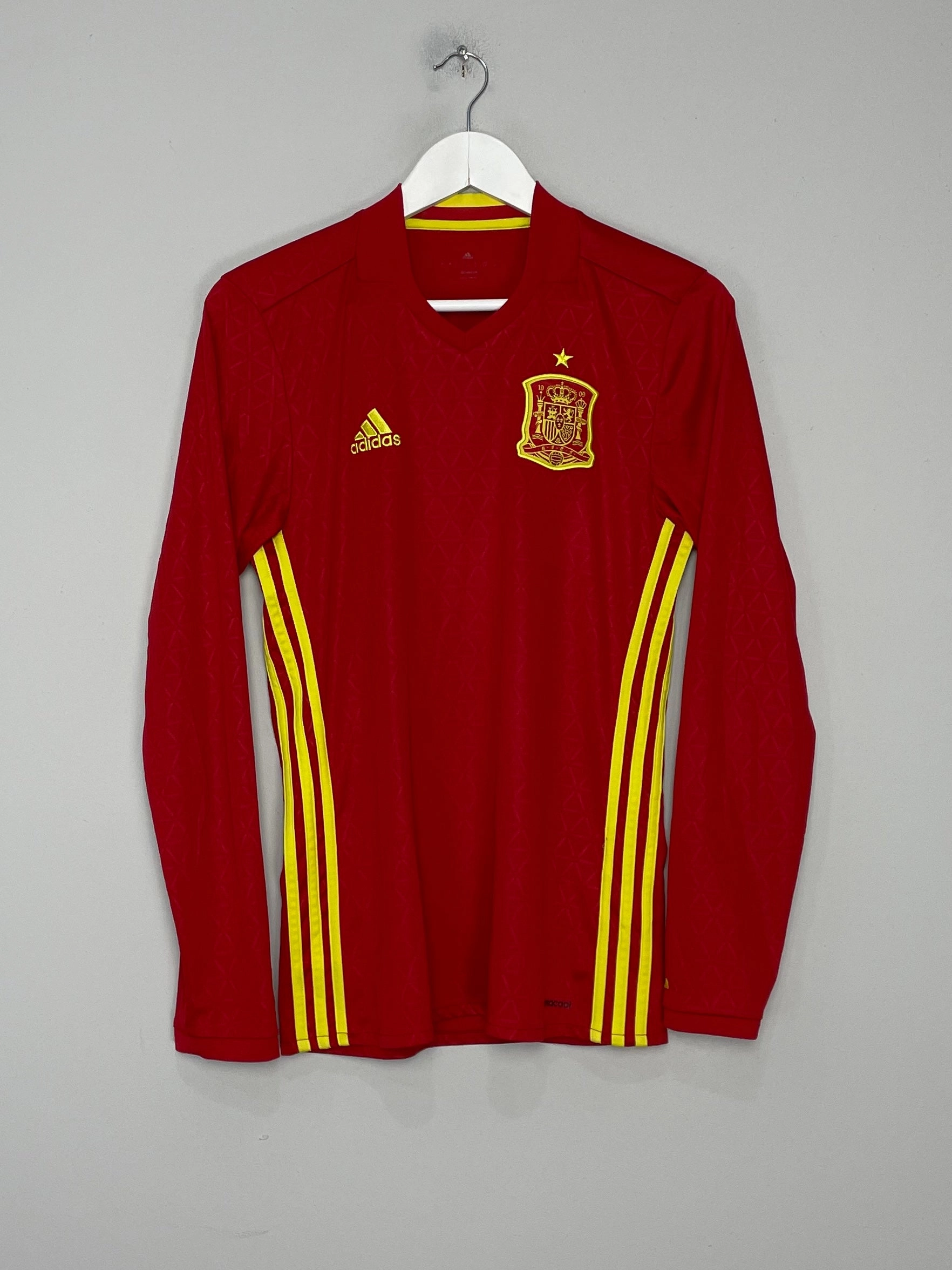 Stretch performance Quick Release Cuffs 2016/17 SPAIN L/S HOME SHIRT (S) ADIDAS