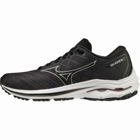 Basic Appeal Mizuno Wave Inspire 18 WIDE FIT (D) Womens Running Shoes - Black