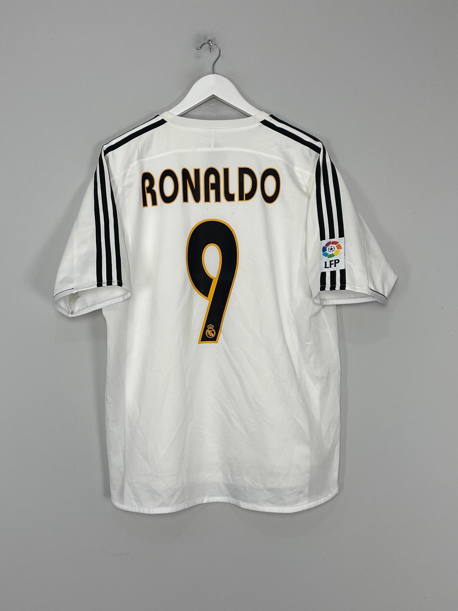 2004/05 REAL MADRID RONALDO #9 *PLAYER ISSUE* HOME SHIRT (L) ADIDAS Quick Dry Technology 3D Knit Texture