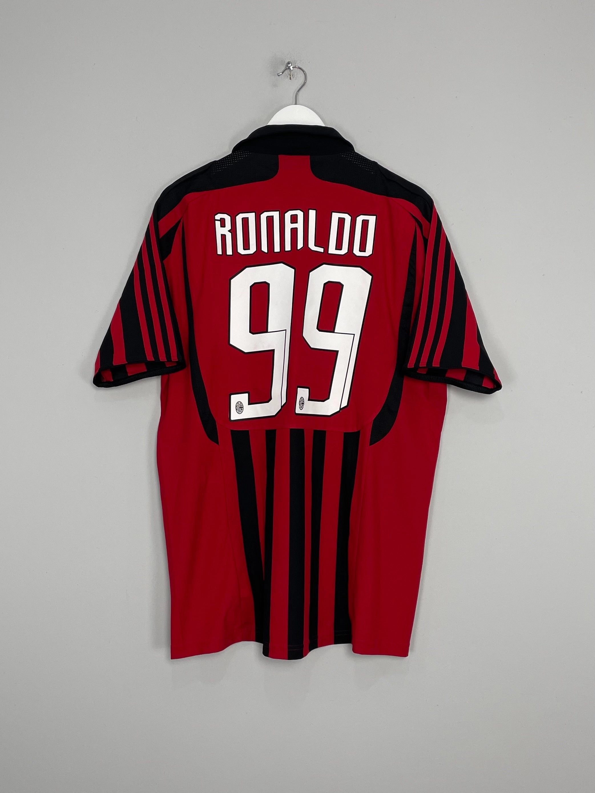 2007/08 AC MILAN RONALDO #99 HOME SHIRT (L) ADIDAS All-Purpose Wear
