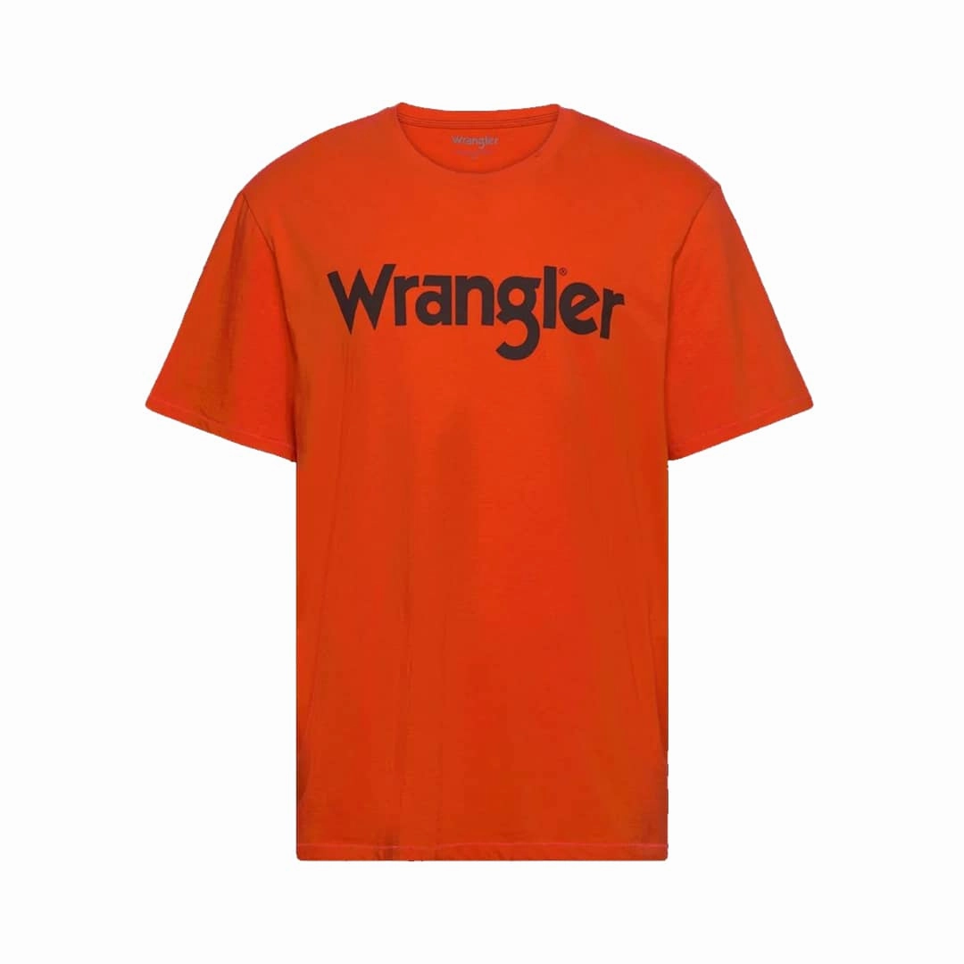 Wrangler Men Orange T shirt Sporty and Stylish Everyday Look Wear
