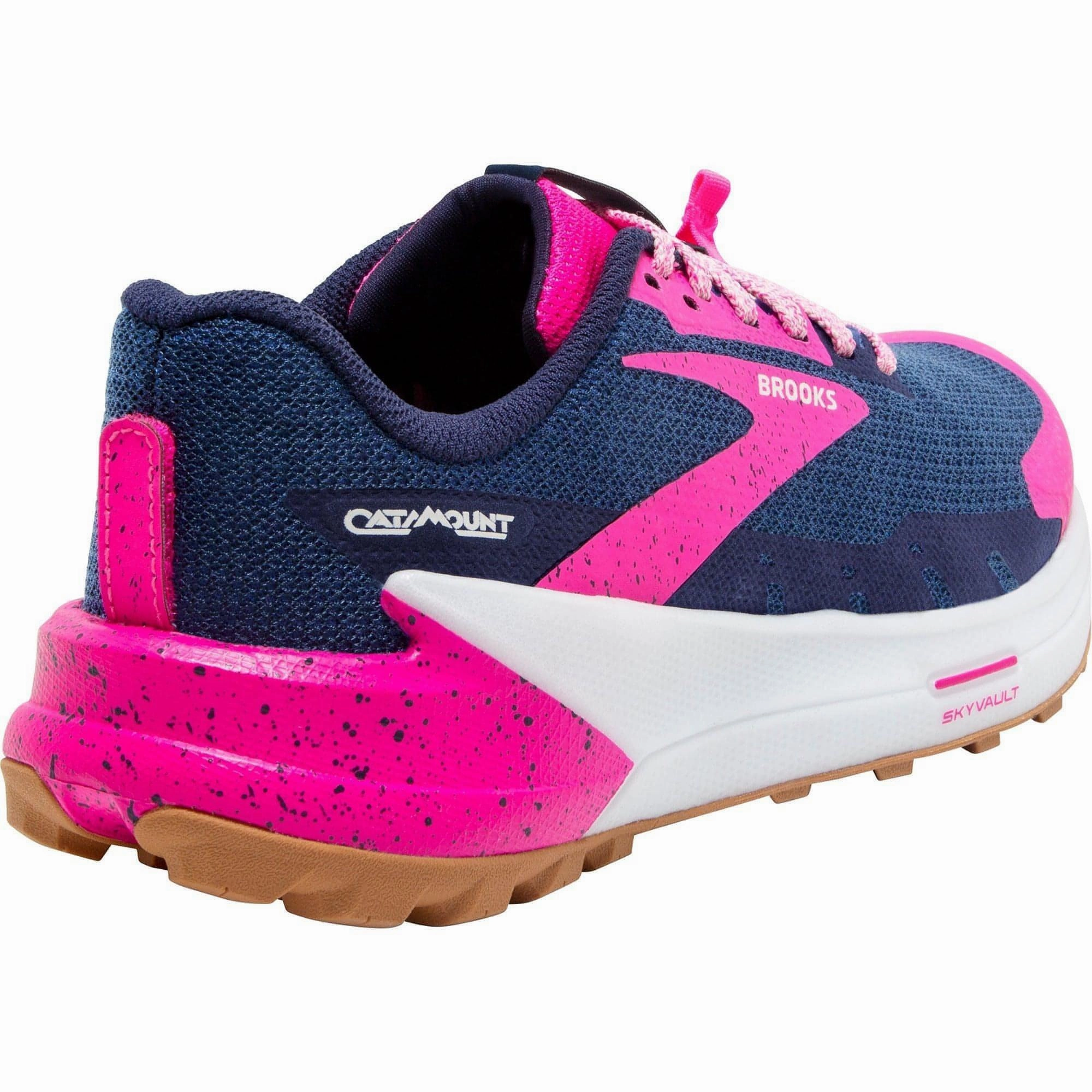 Anti Slip Heel Smooth Step Brooks Catamount 2 Womens Trail Running Shoes - Navy