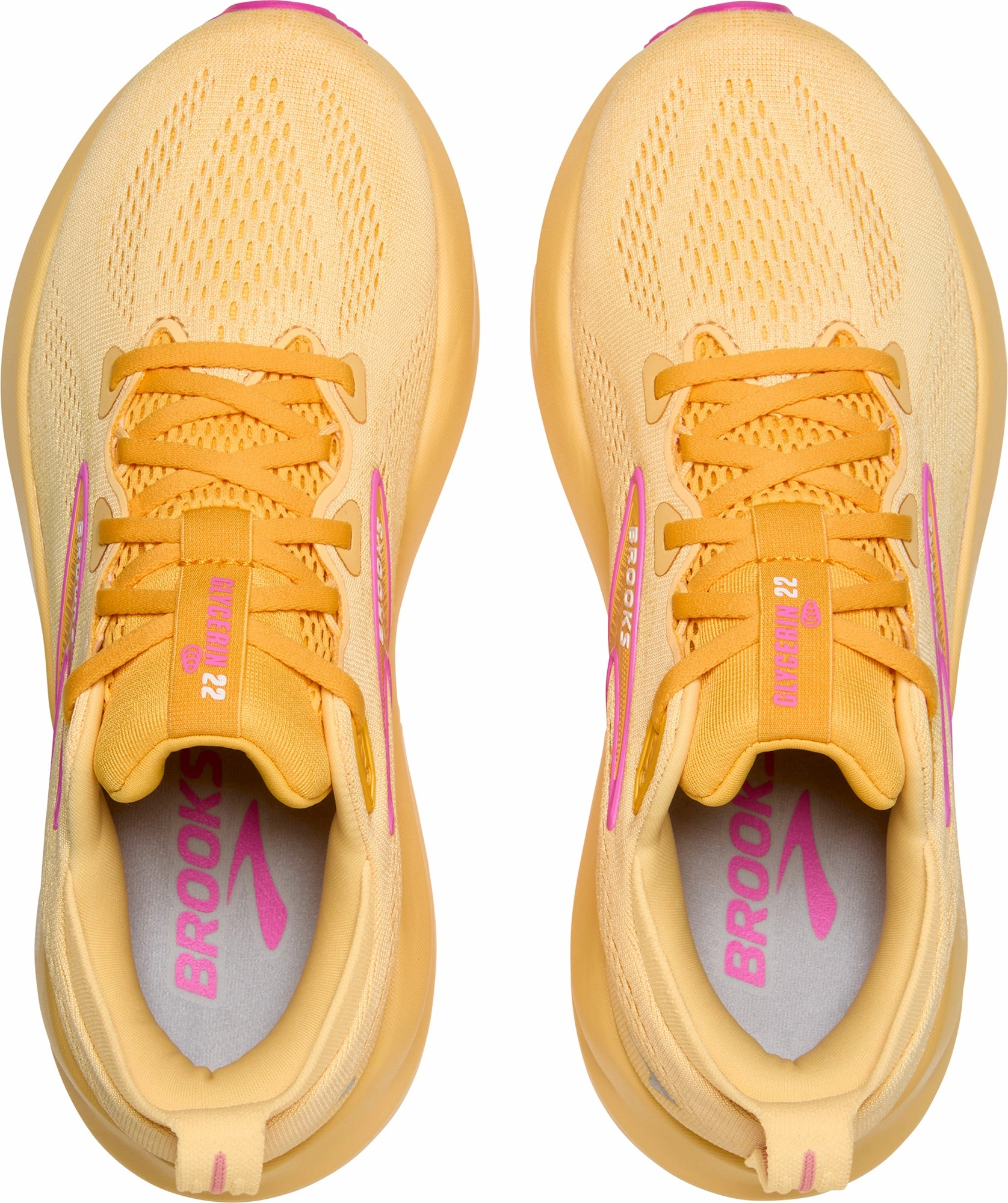 Brooks Glycerin 22 Womens Running Shoes - Orange Compression Resistant EVA Dynamic Fit Construction