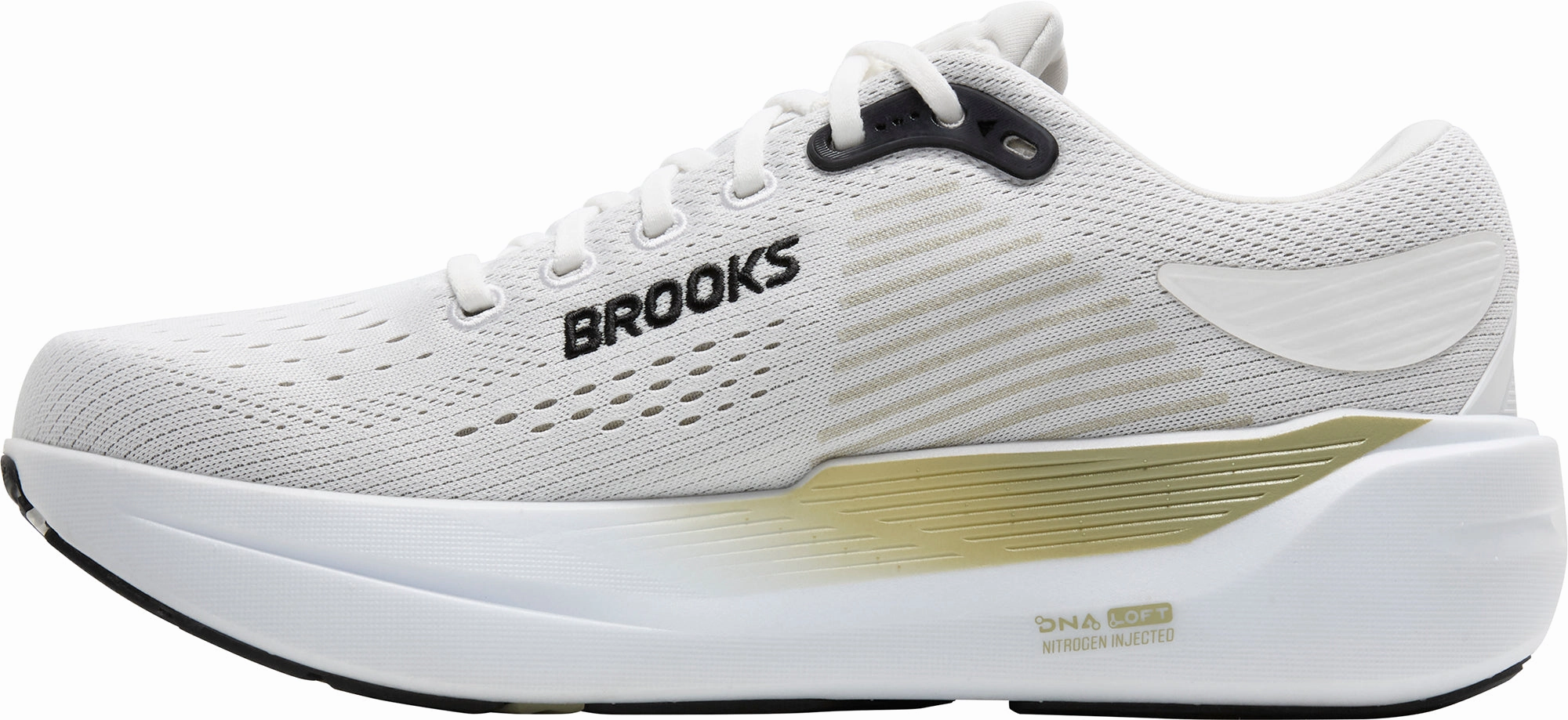 Brooks Ghost Max 3 Mens Running Shoes - White Pure Lines Balanced Frame