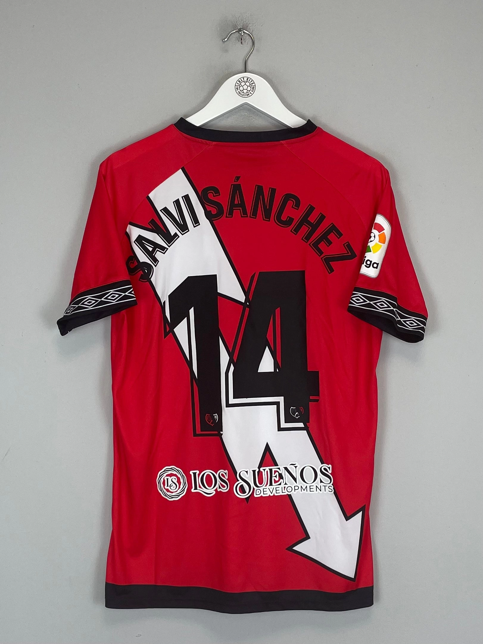 Butter Soft Touch 2022/23 RAYO VALLECANO SANCHEZ #14 *MATCH WORN* HOME SHIRT (L) UMBRO
