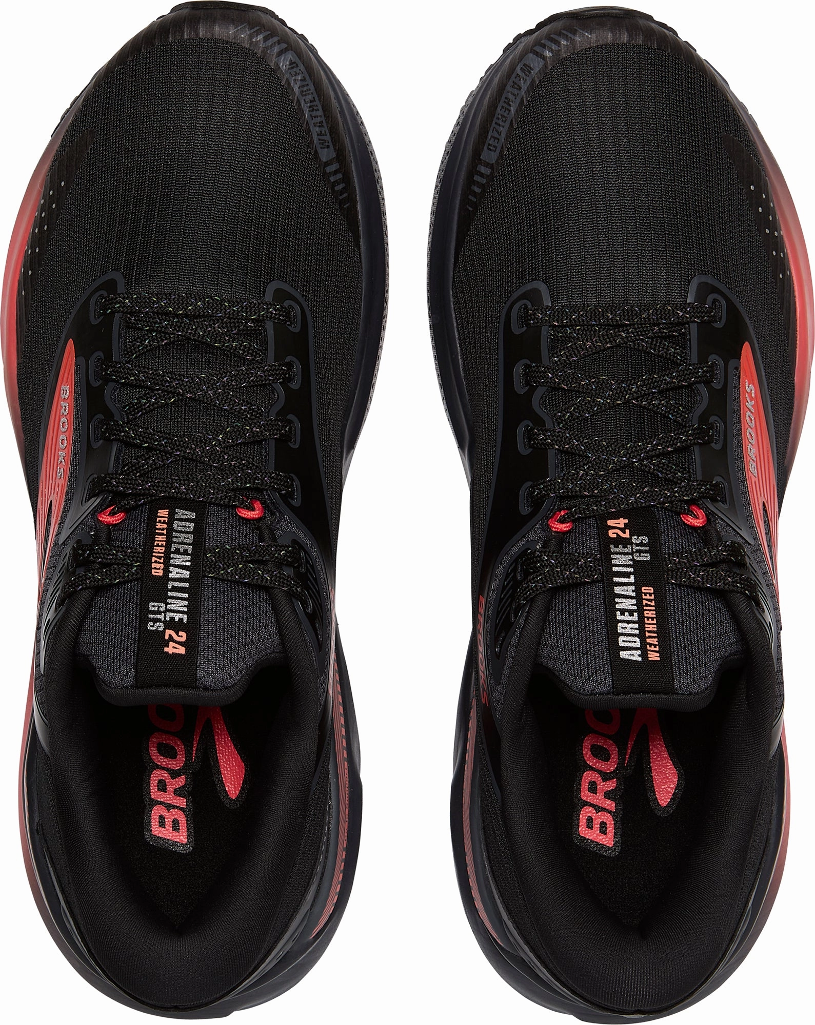 Brooks Adrenaline GTS 24 Weatherized Womens Running Shoes - Black Flexible Use