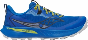 All-weather breathability Multi   Purpose Saucony Peregrine 15 Mens Trail Running Shoes - Blue