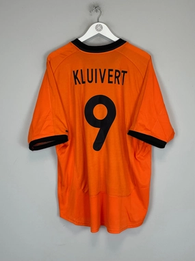 Comfort Driven Wicking Performance Fabric 2000/02 NETHERLANDS KLUIVERT #9 HOME SHIRT (XL) NIKE