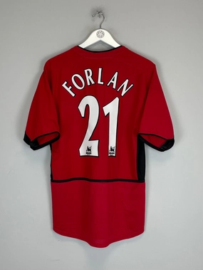 2002/04 MANCHESTER UNITED FORLAN #21 HOME SHIRT (M) NIKE Lightweight Weave