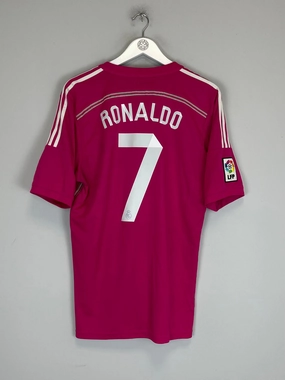 Contrast Trim Details 2014/15 REAL MADRID RONALDO #7 AWAY SHIRT (L) ADIDAS