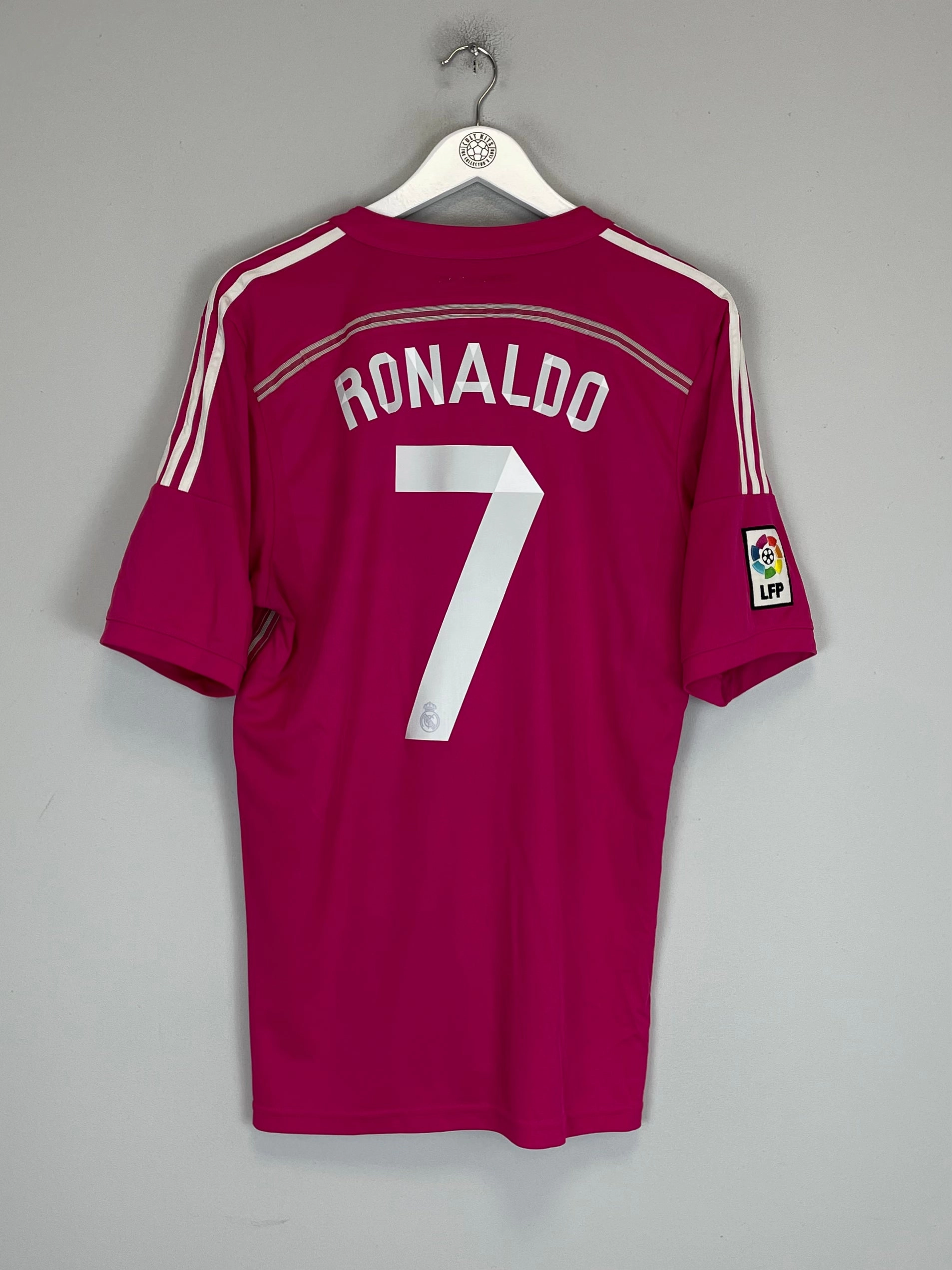 Contrast Trim Details 2014/15 REAL MADRID RONALDO #7 AWAY SHIRT (L) ADIDAS