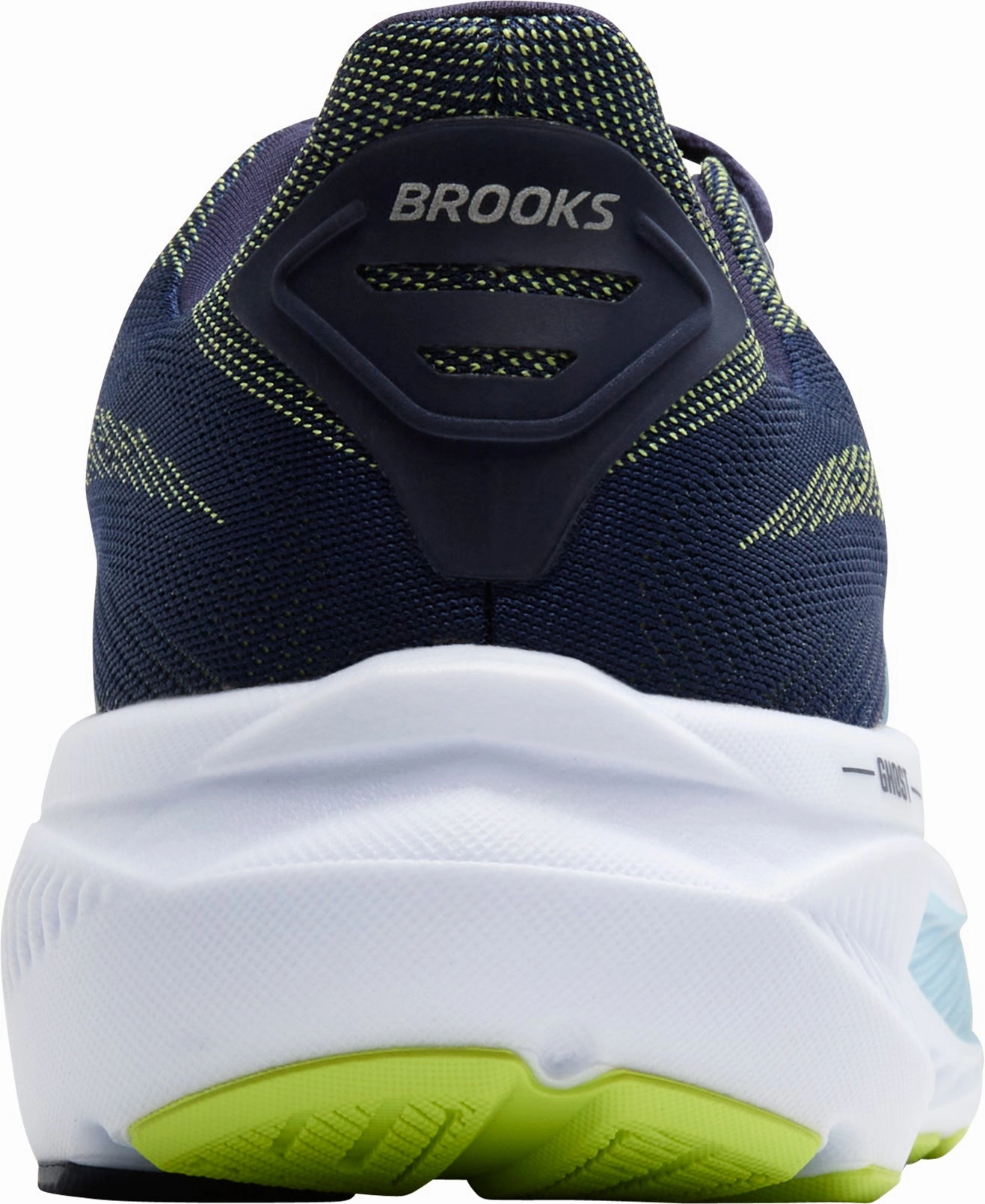 Asymmetric Lacing Brooks Ghost 17 WIDE FIT (2E) Mens Running Shoes - Blue