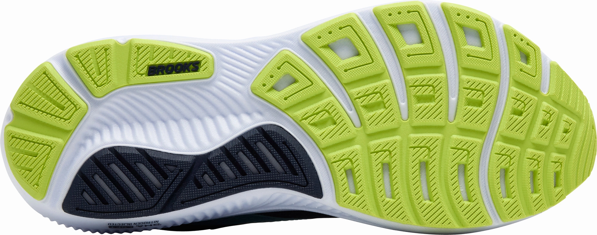 Unisex Fit Breathable piece Brooks Ghost 17 WIDE FIT (2E) Mens Running Shoes - Blue