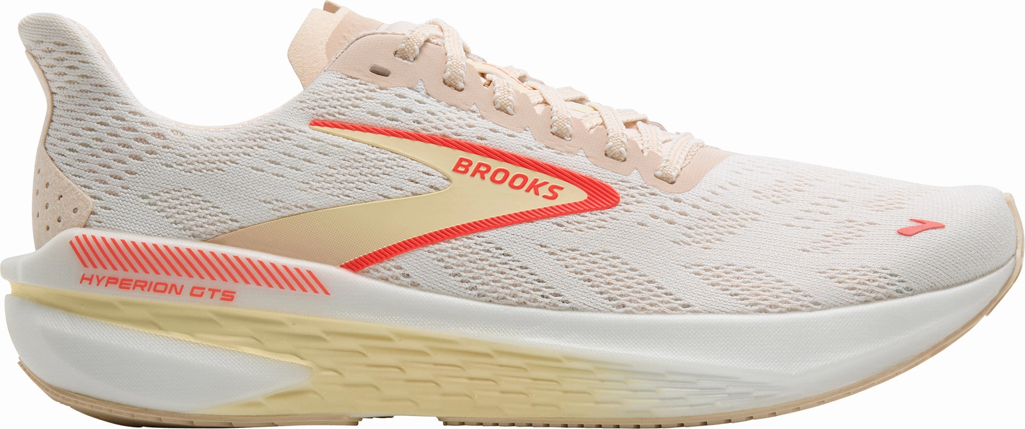 Brooks Hyperion GTS 2 Womens Running Shoes - Orange Pressure Relief Grooves Torque Control Shank