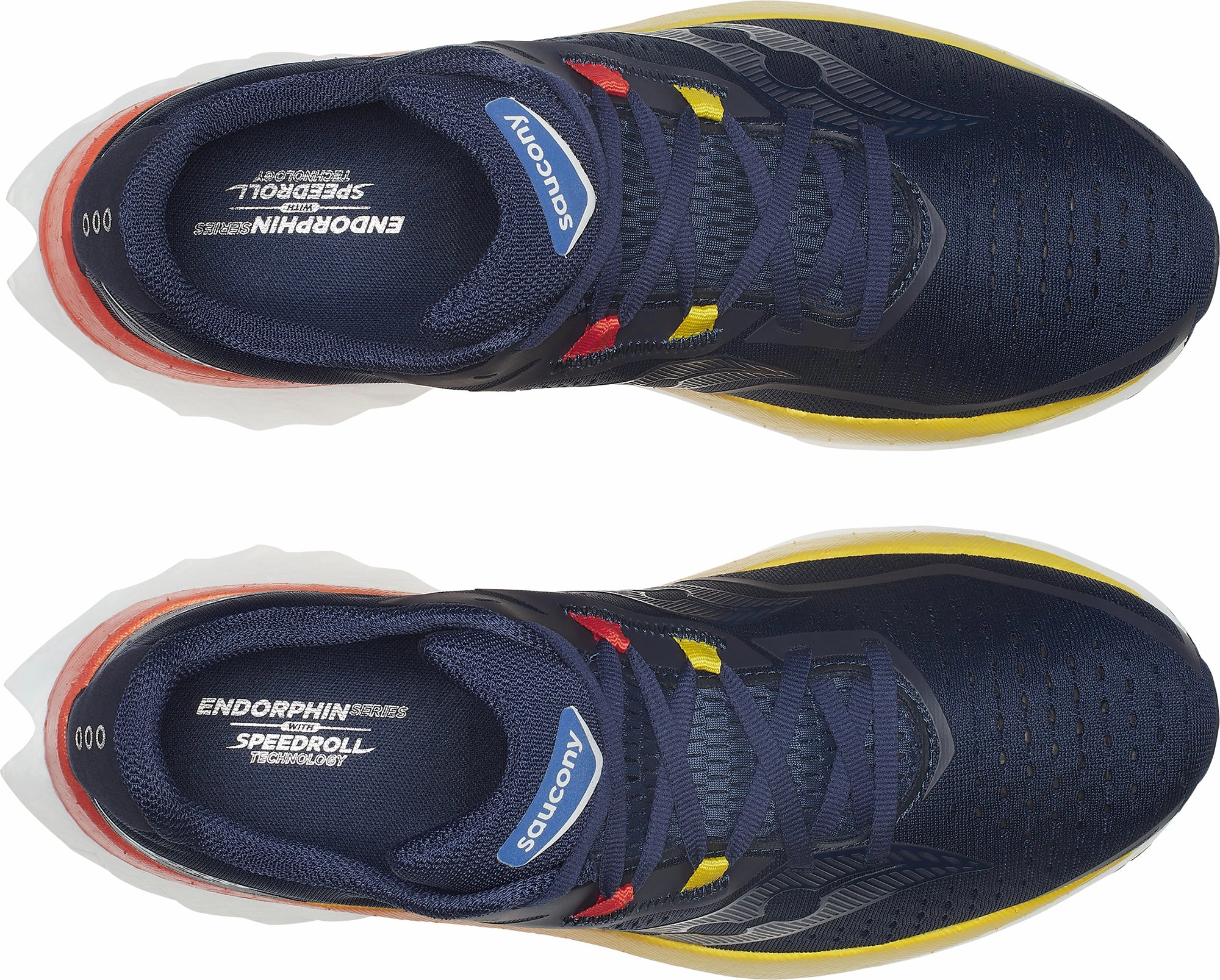 Reflective Detail Compression Resistant EVA Saucony Endorphin Speed 4 Mens Running Shoes - Navy