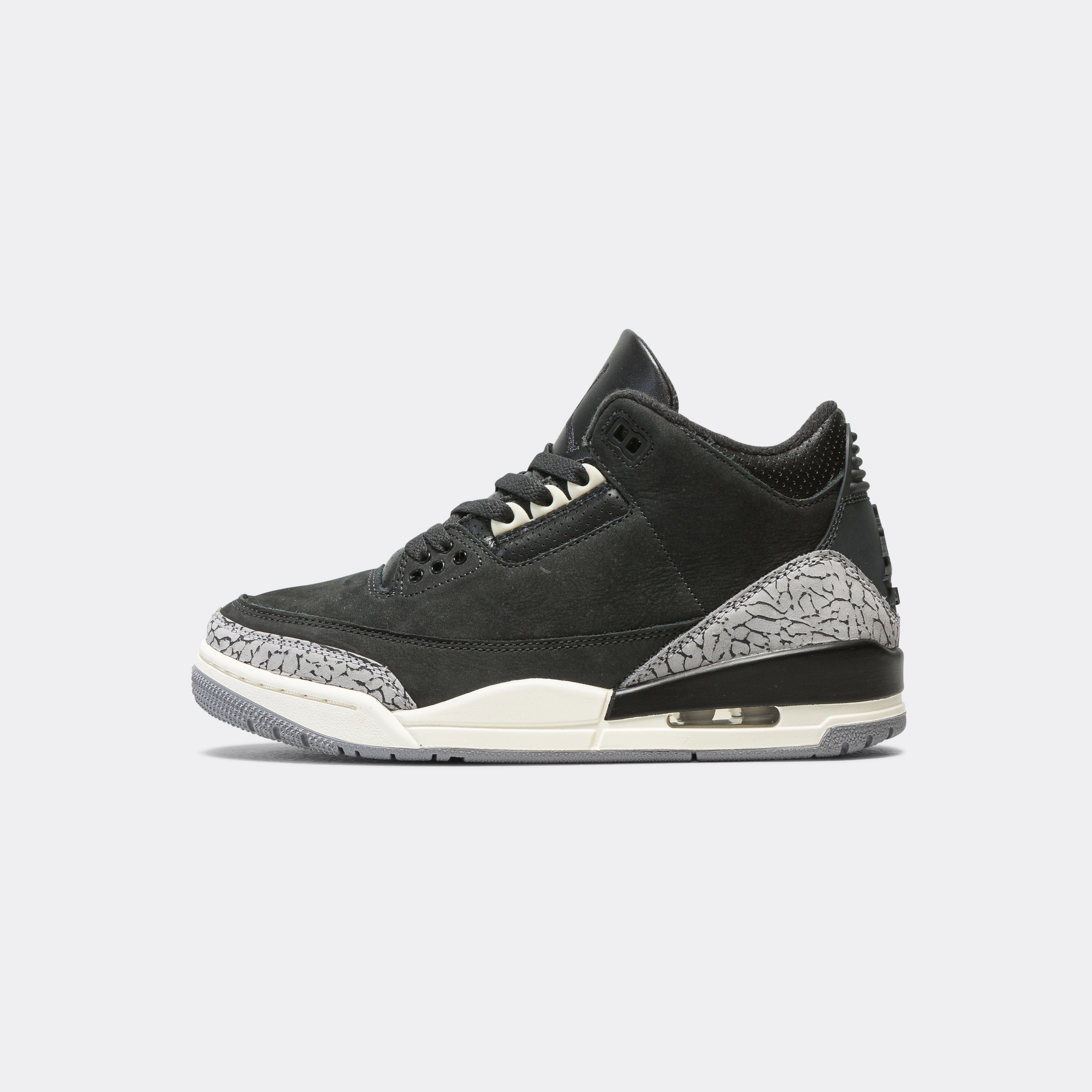 Sport Aesthetic Womens Air Jordan 3 - Off Noir/Black-Sail-Cement Grey