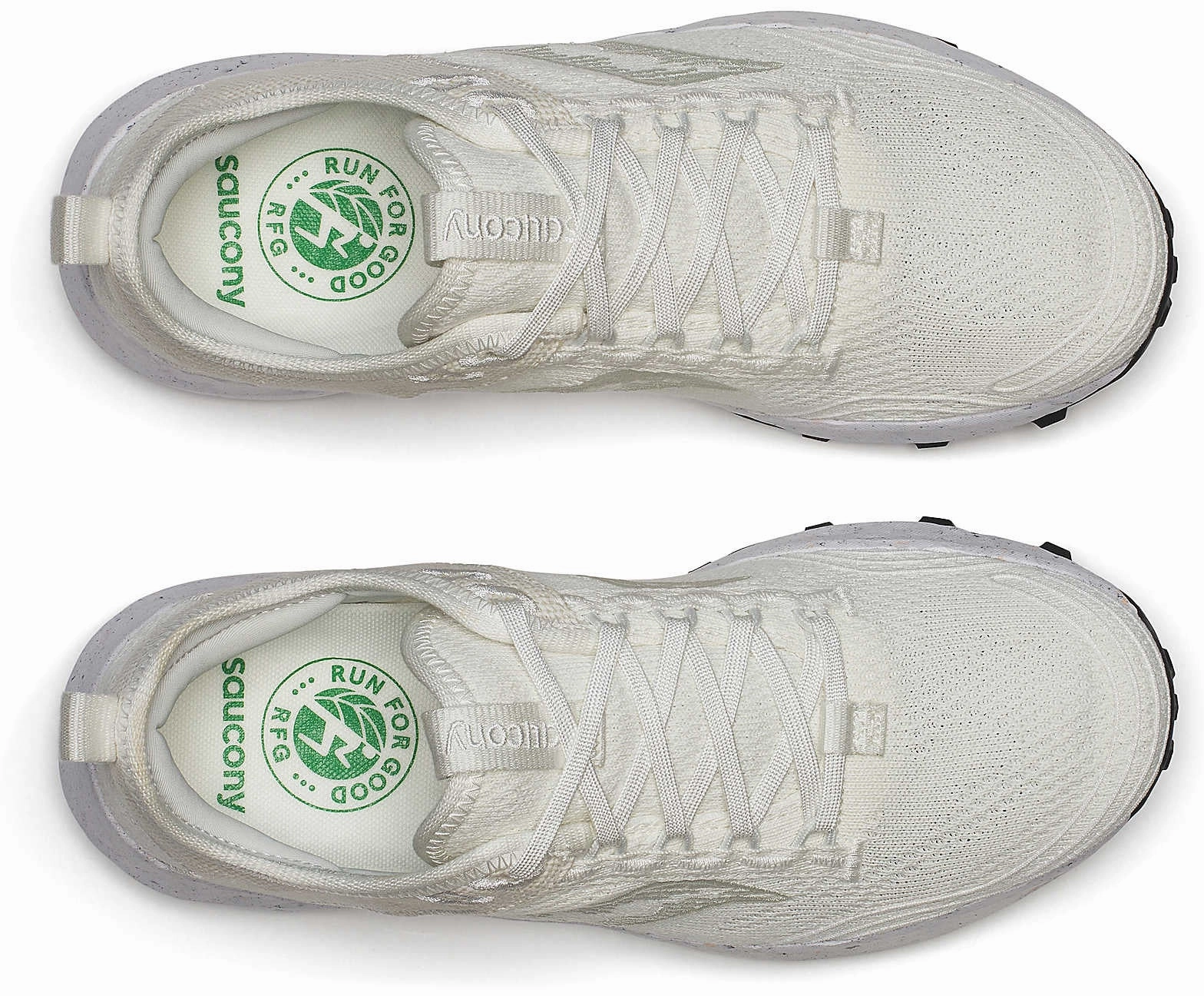 Ventilation Ports Design Walk Comfort Saucony Peregrine RFG Womens Trail Running Shoes - White