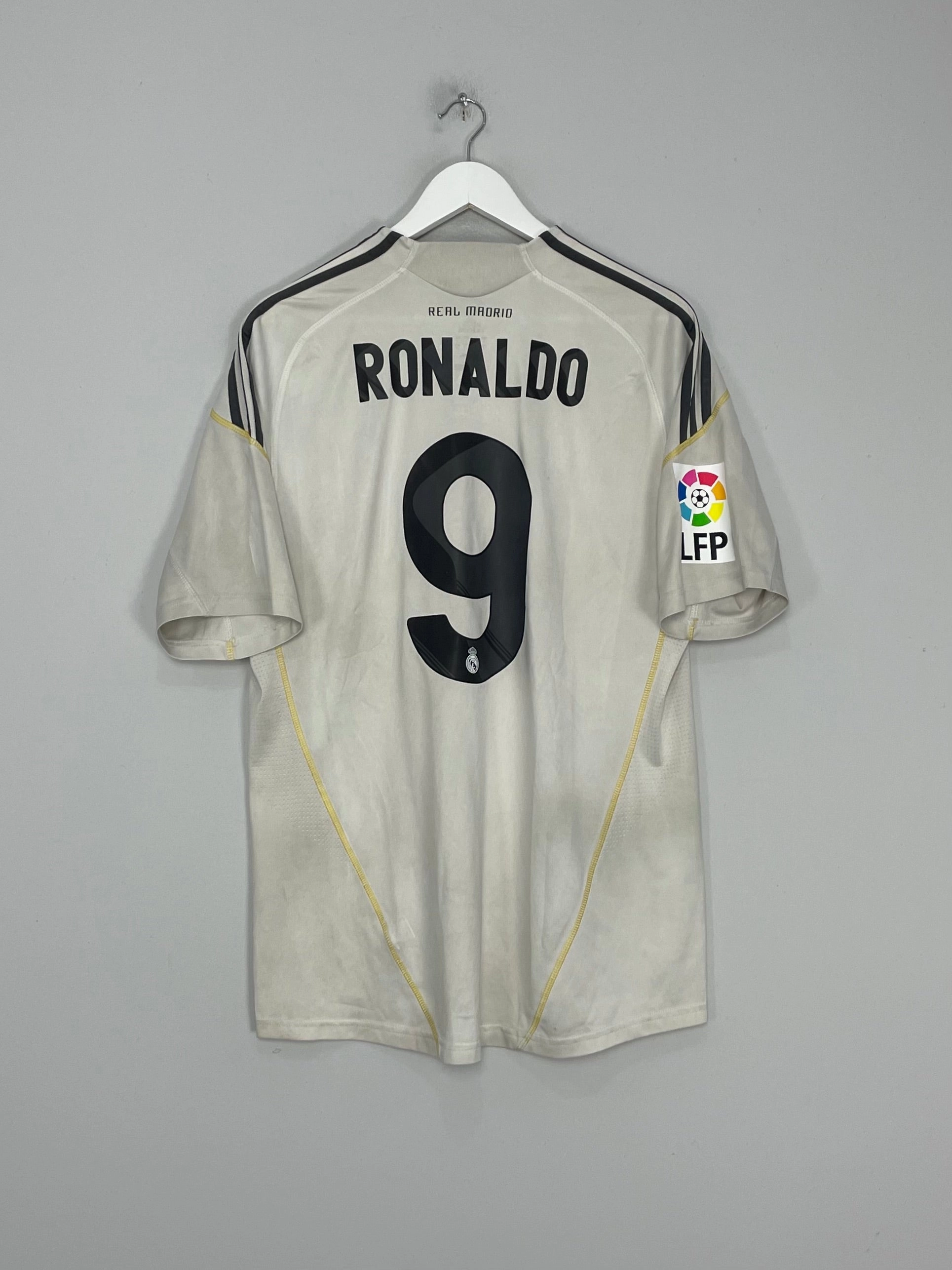 Recycled Material Blend 2009/10 REAL MADRID RONALDO #9 HOME SHIRT (L) ADIDAS