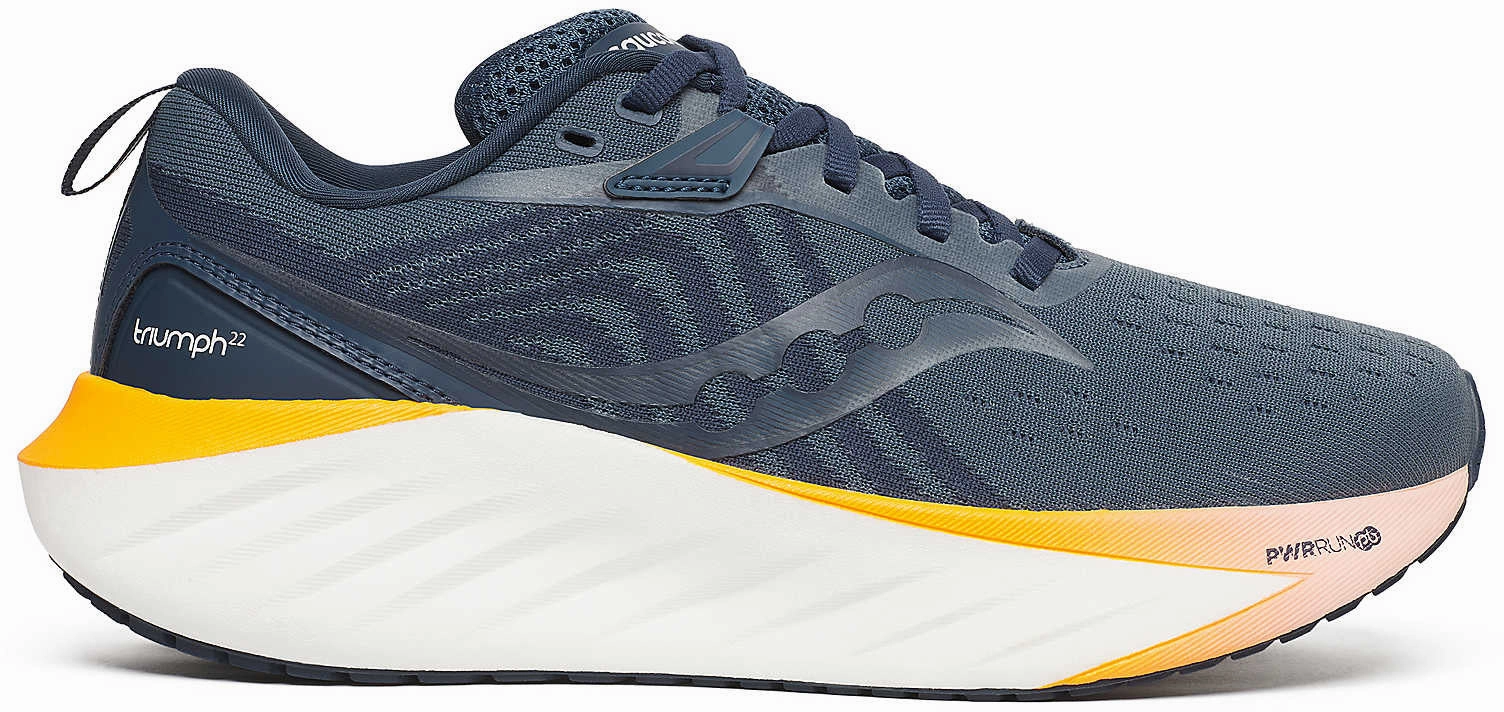 Durable Outsoles Saucony Triumph 22 Womens Running Shoes - Blue