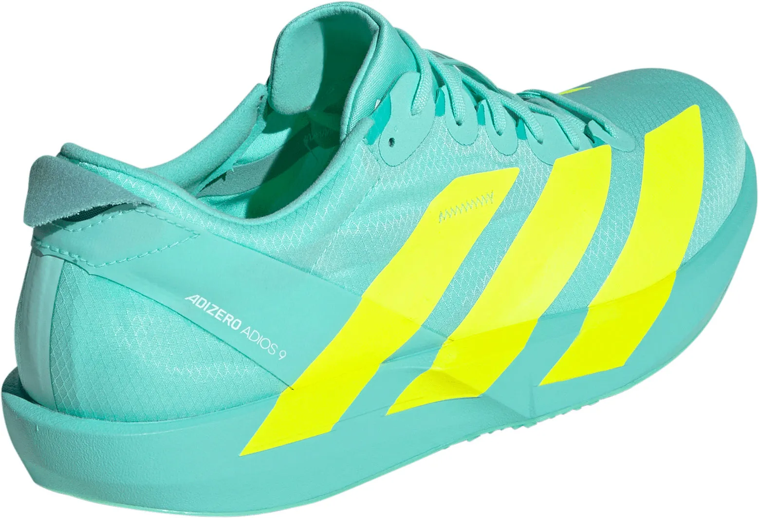 adidas Adizero Adios 9 Mens Running Shoes - Green Comfort Fit Design TPU Heel Stabilizer